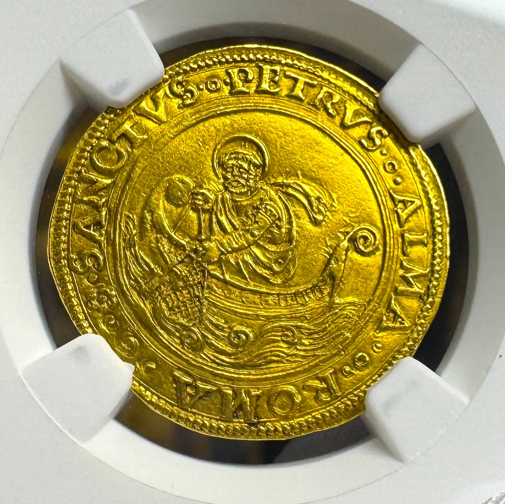 Italy "St Peter Fishing" 2 Fiorini NGC AU 