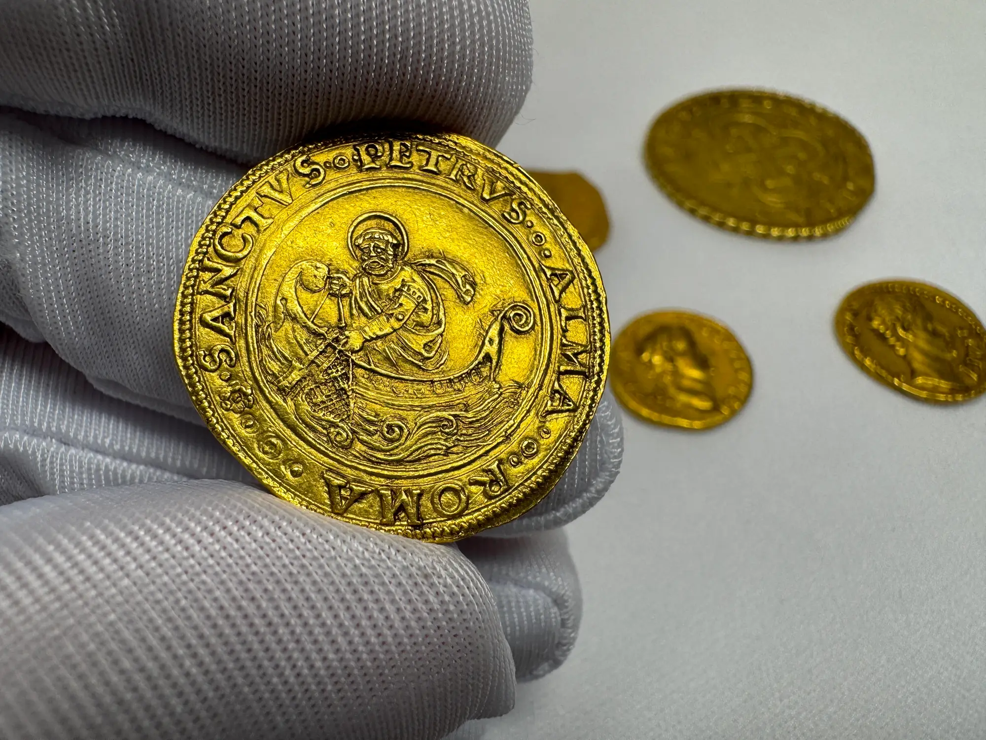 Italy "St Peter Fishing" 2 Fiorini NGC AU  9