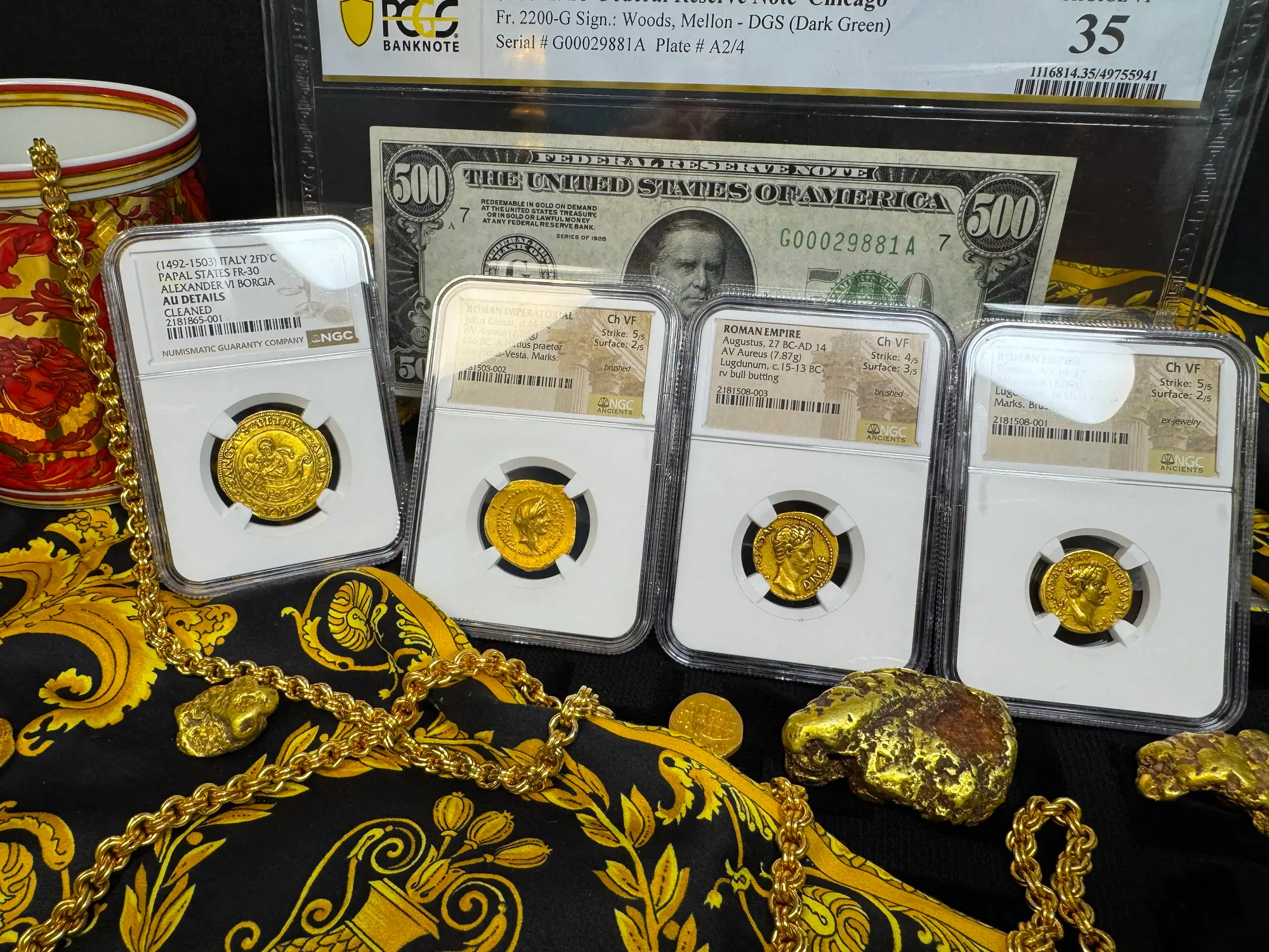 Italy "St Peter Fishing" 2 Fiorini NGC AU  30