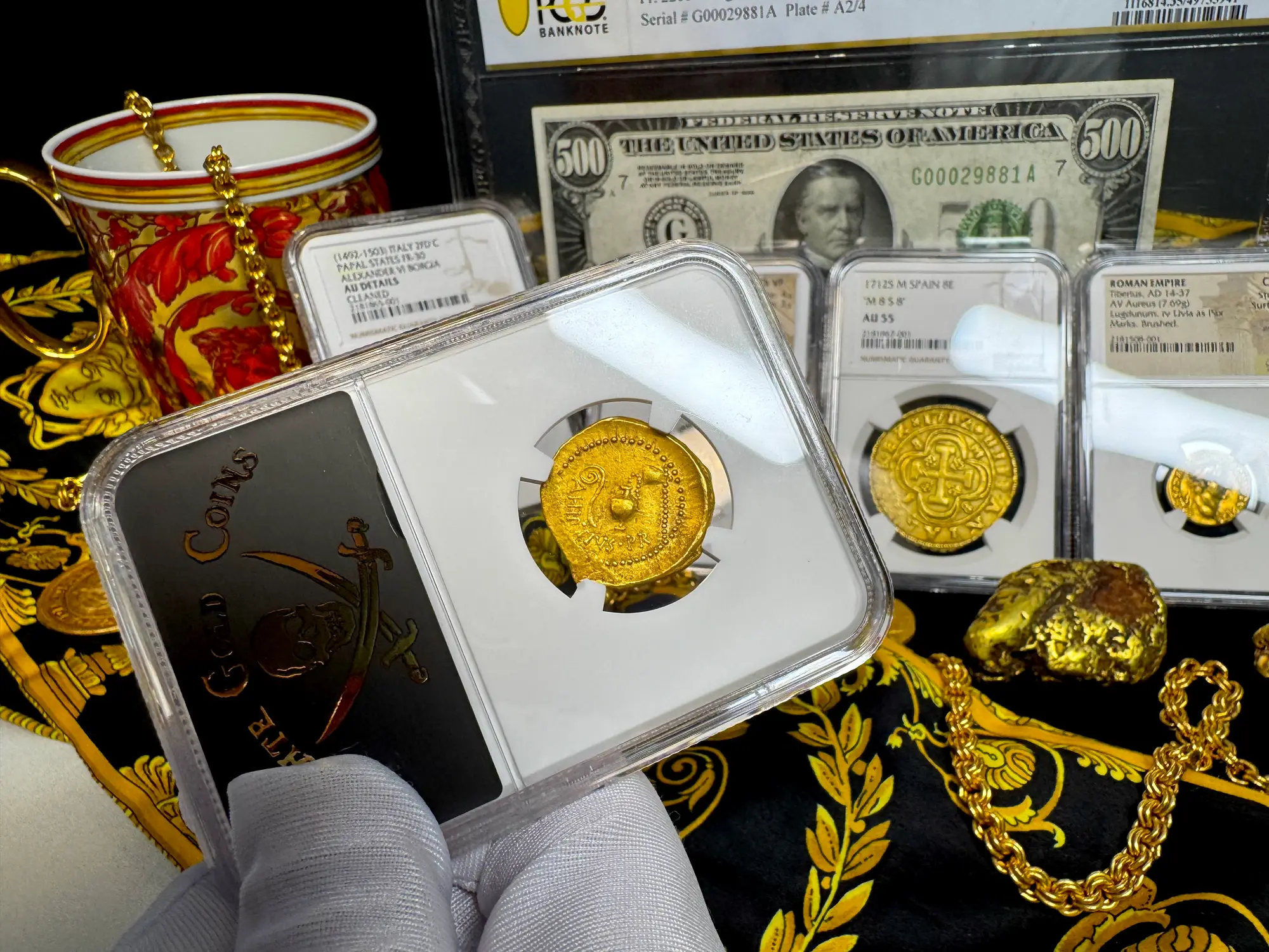 Roman Imperatorial "Julius Caesar" Aureus NGC Ch VF 31