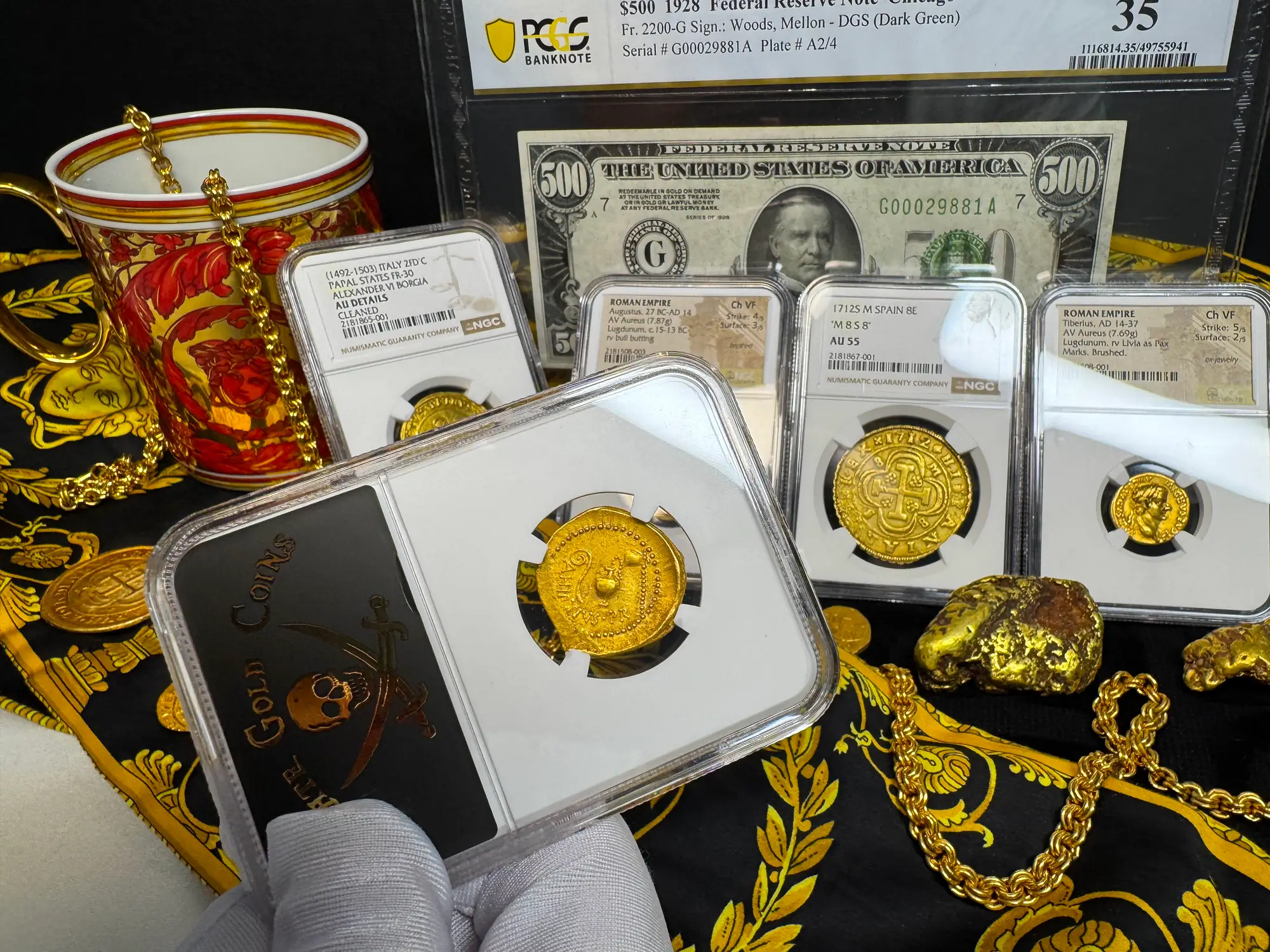 Roman Imperatorial "Julius Caesar" Aureus NGC Ch VF 32