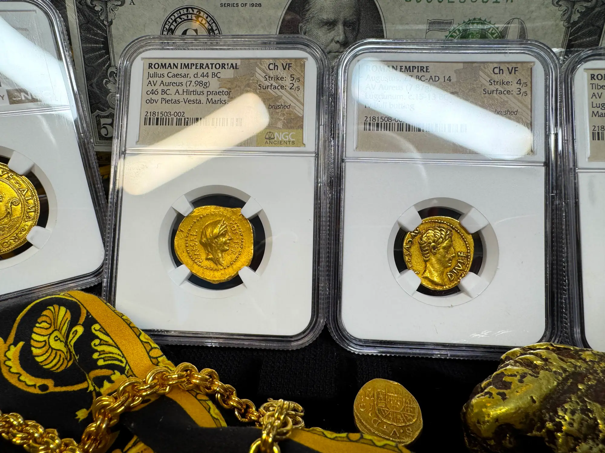 Roman Empire "Augustus | Bull" 27BC Aureus NGC Ch VF 15