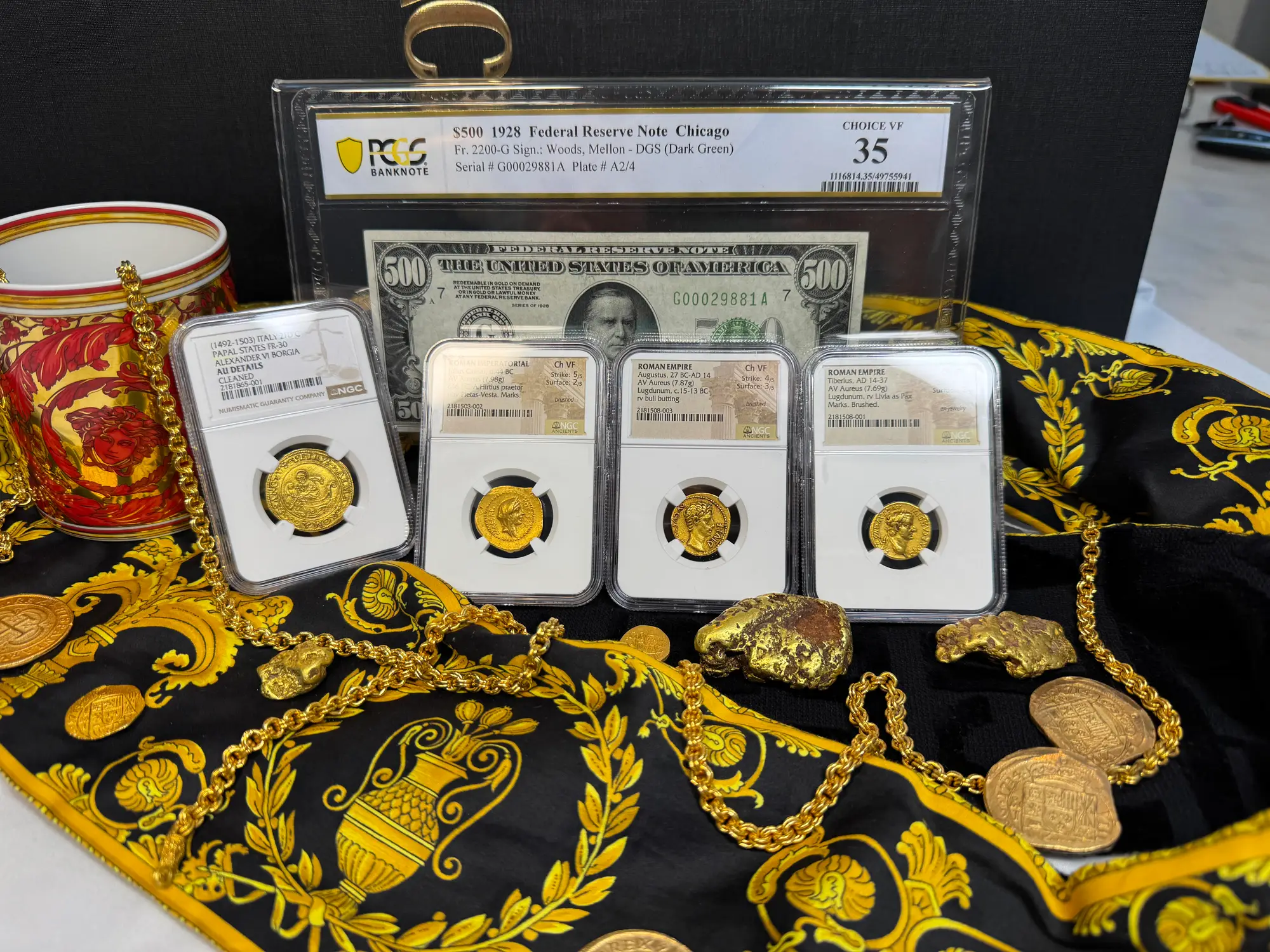 Roman Empire "Augustus | Bull" 27BC Aureus NGC Ch VF 22