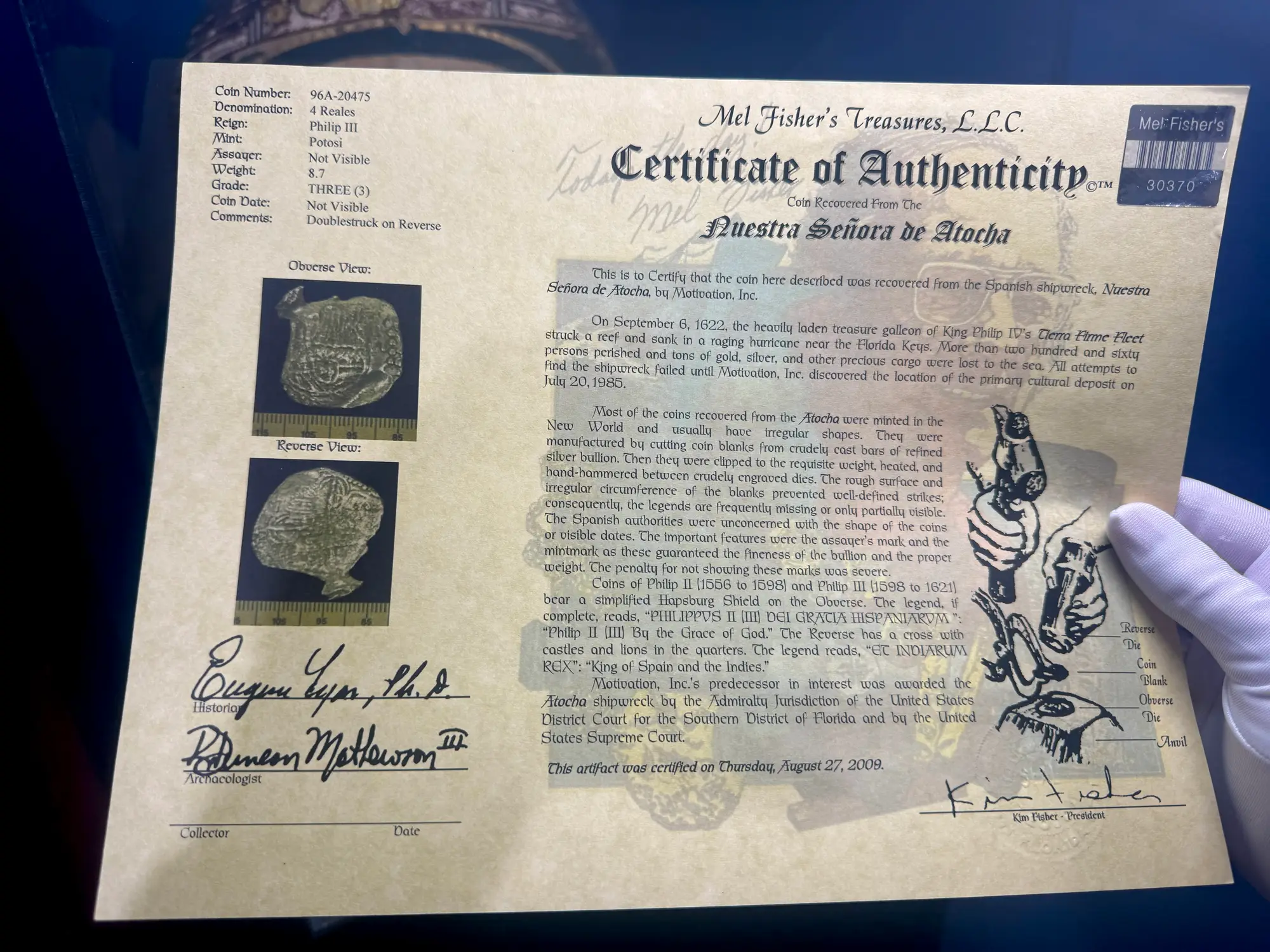 Mexico 4 Reales 1598-21 "Atocha 1622 Shipwreck" Grade 3 2