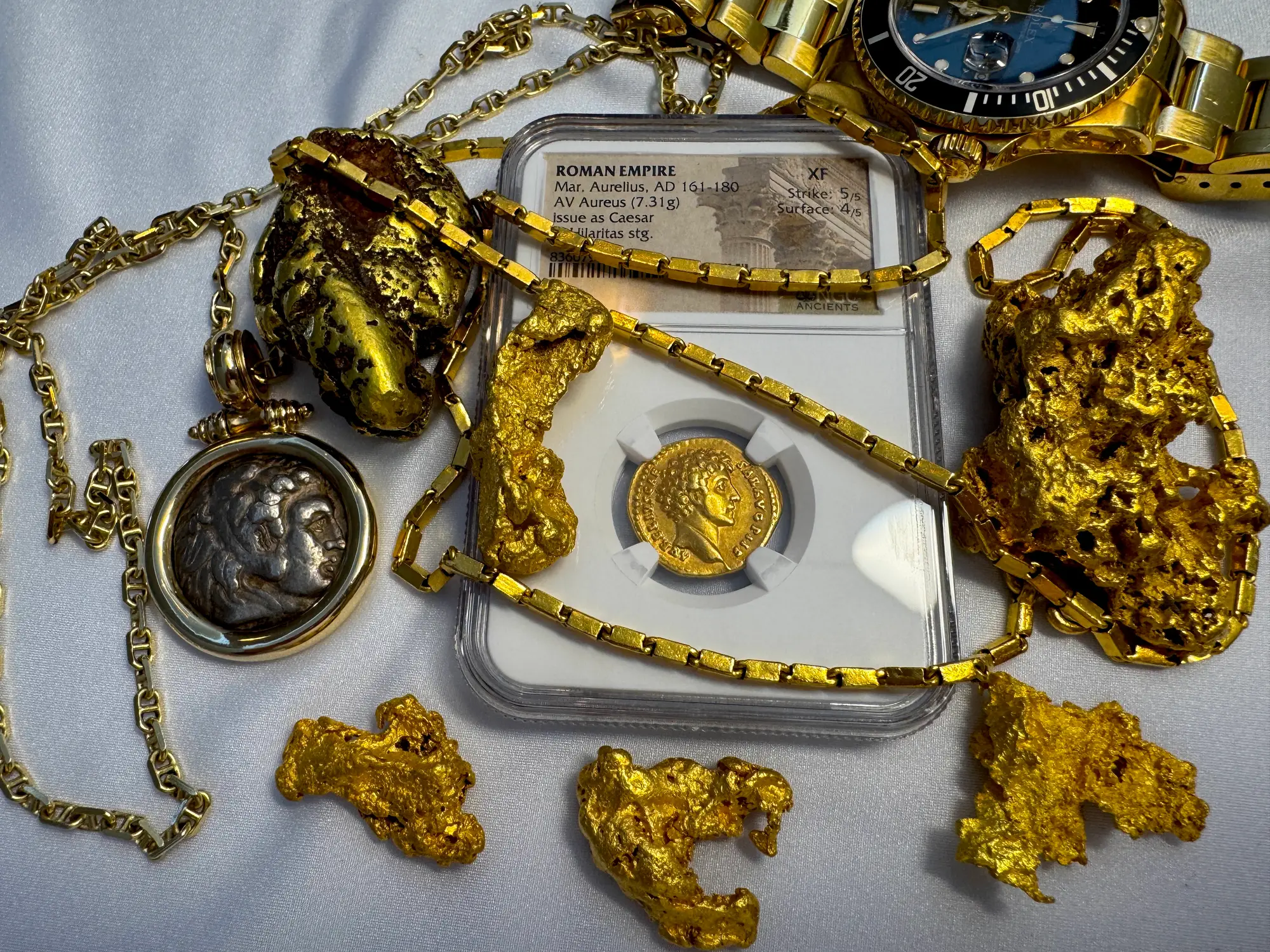 Roman Empire "Marcus Aurelius" 161AD Aureus NGC XF 16