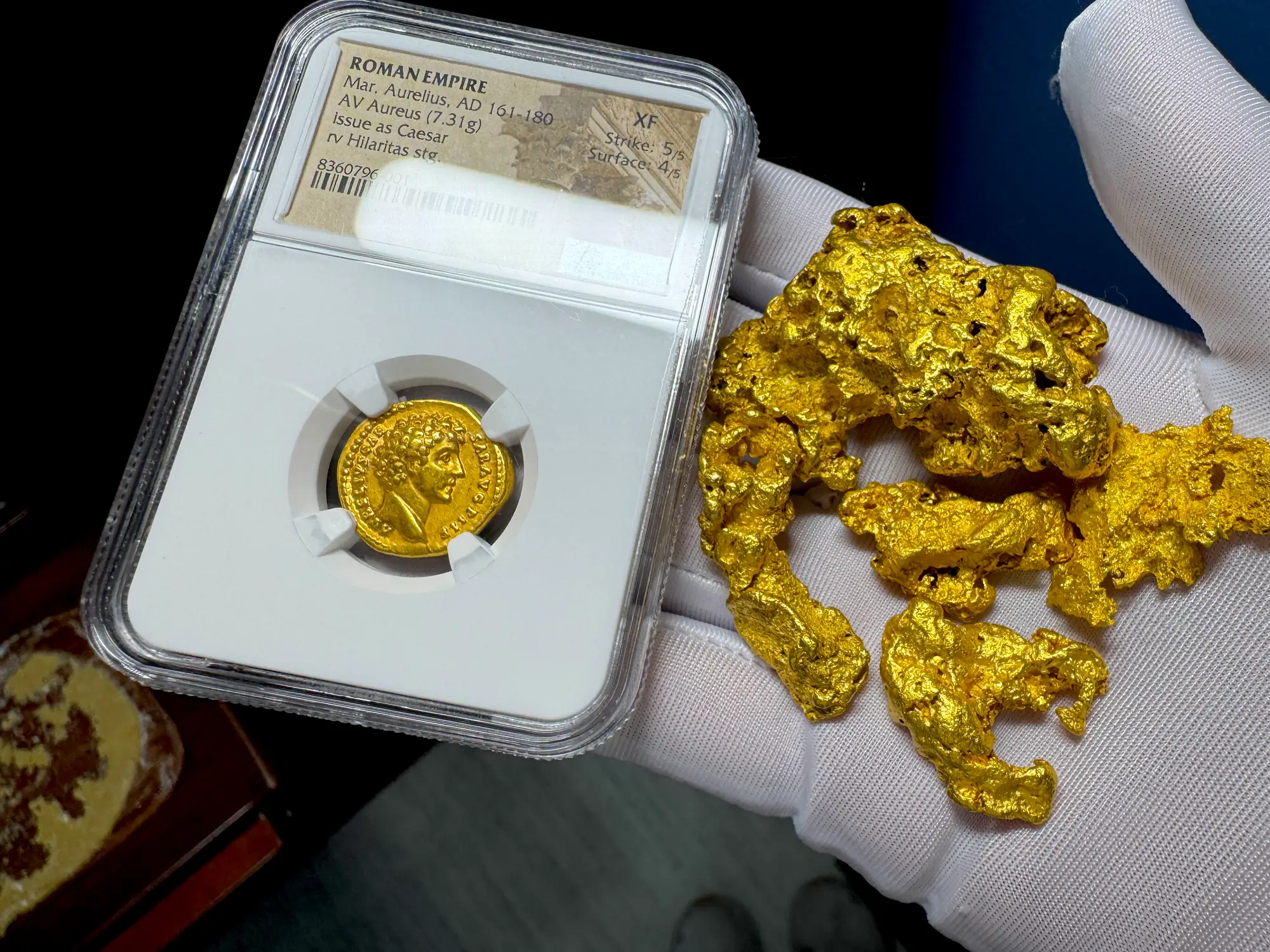 Roman Empire "Marcus Aurelius" 161AD Aureus NGC XF 20