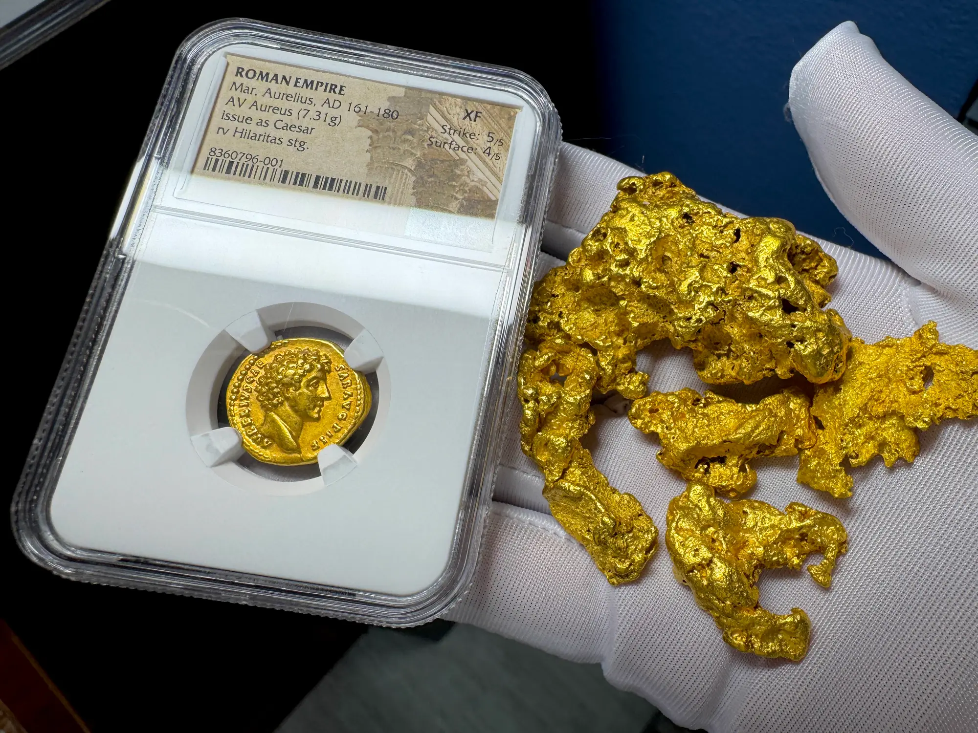 Roman Empire "Marcus Aurelius" 161AD Aureus NGC XF 25