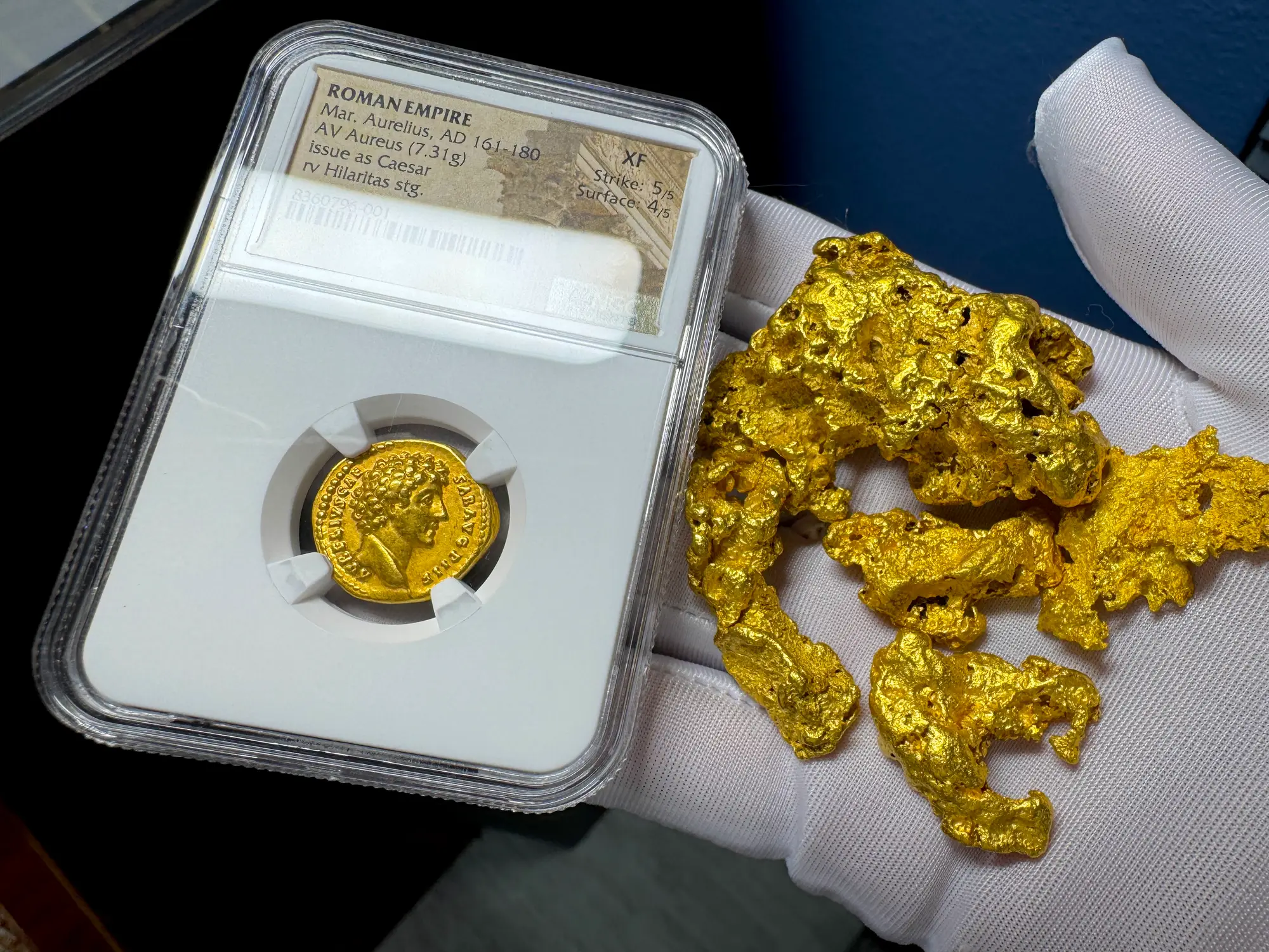 Roman Empire "Marcus Aurelius" 161AD Aureus NGC XF 26