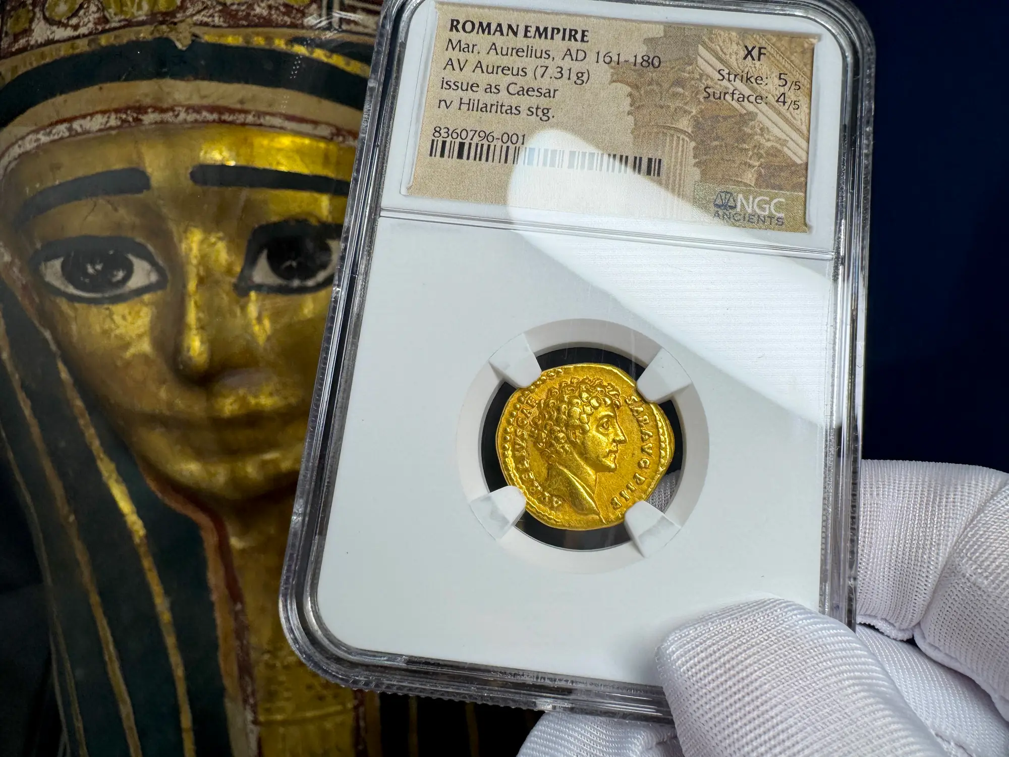 Roman Empire "Marcus Aurelius" 161AD Aureus NGC XF 27