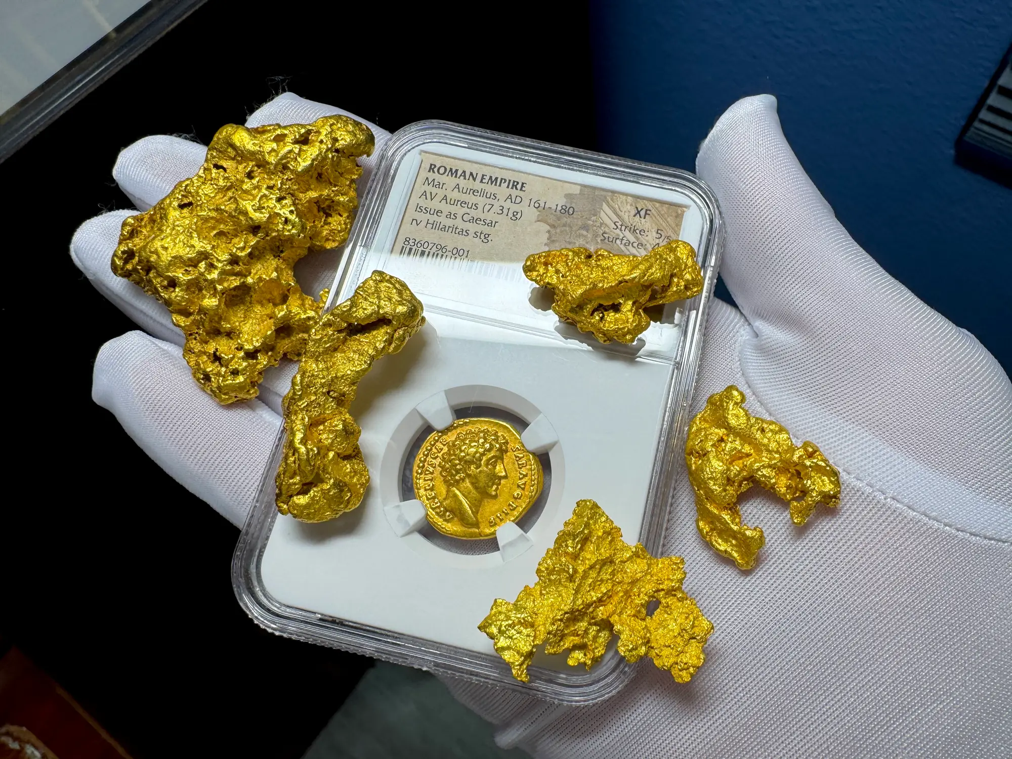 Roman Empire "Marcus Aurelius" 161AD Aureus NGC XF 23