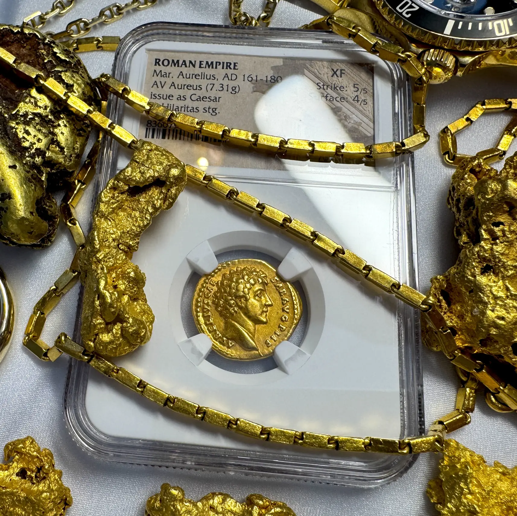 Roman Empire "Marcus Aurelius" 161AD Aureus NGC XF