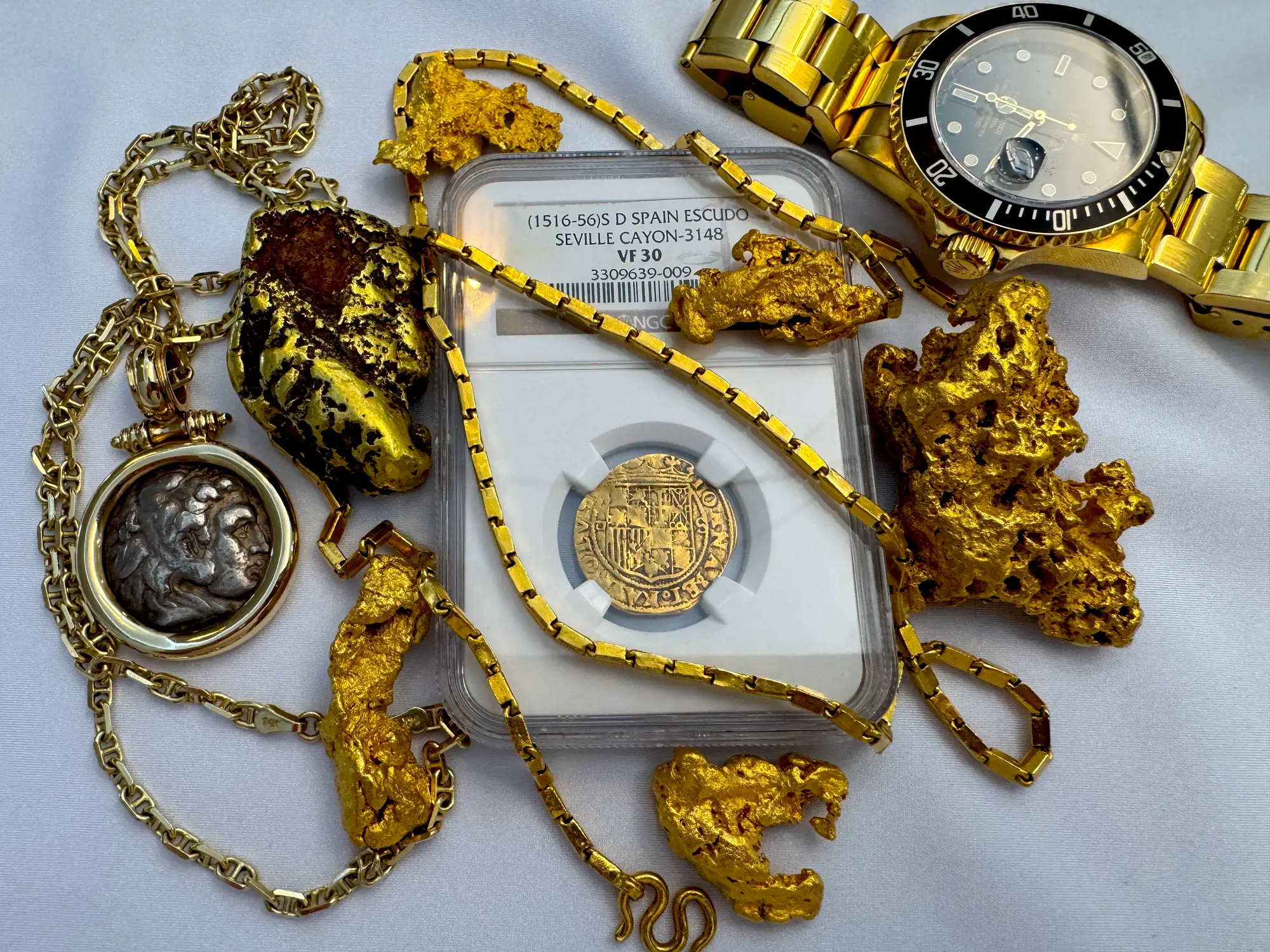 Spain 1 Escudo 1516-56 "Charles & Joanna" NGC 30 2