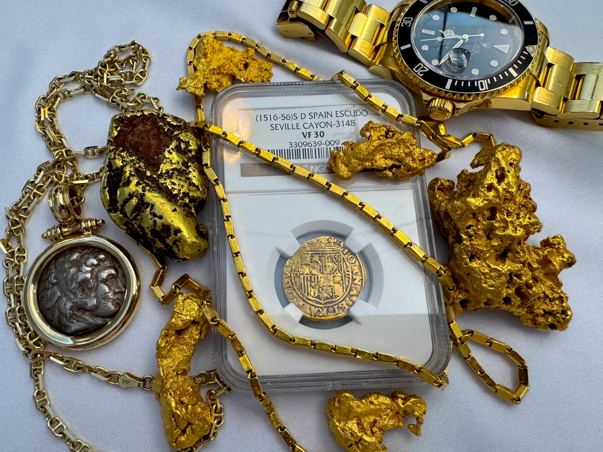 Spain 1 Escudo 1516-56 "Charles & Joanna" NGC 30 3