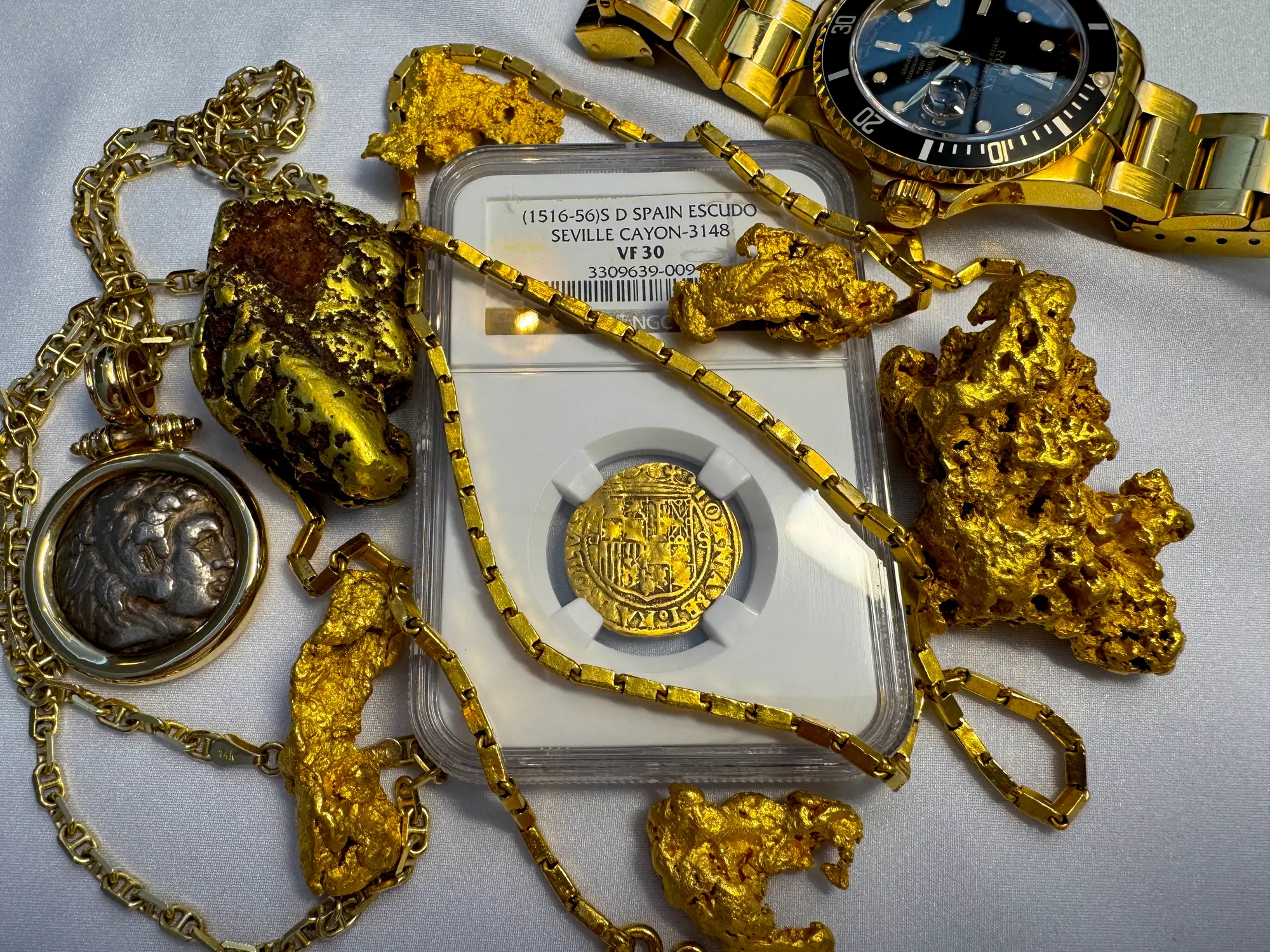 Spain 1 Escudo 1516-56 "Charles & Joanna" NGC 30 4