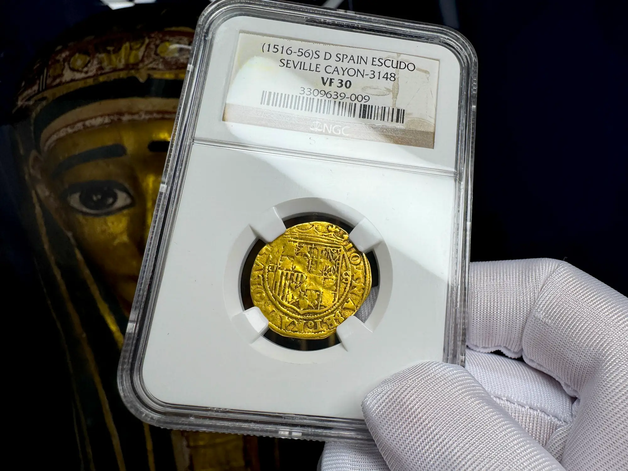 Spain 1 Escudo 1516-56 "Charles & Joanna" NGC 30 10