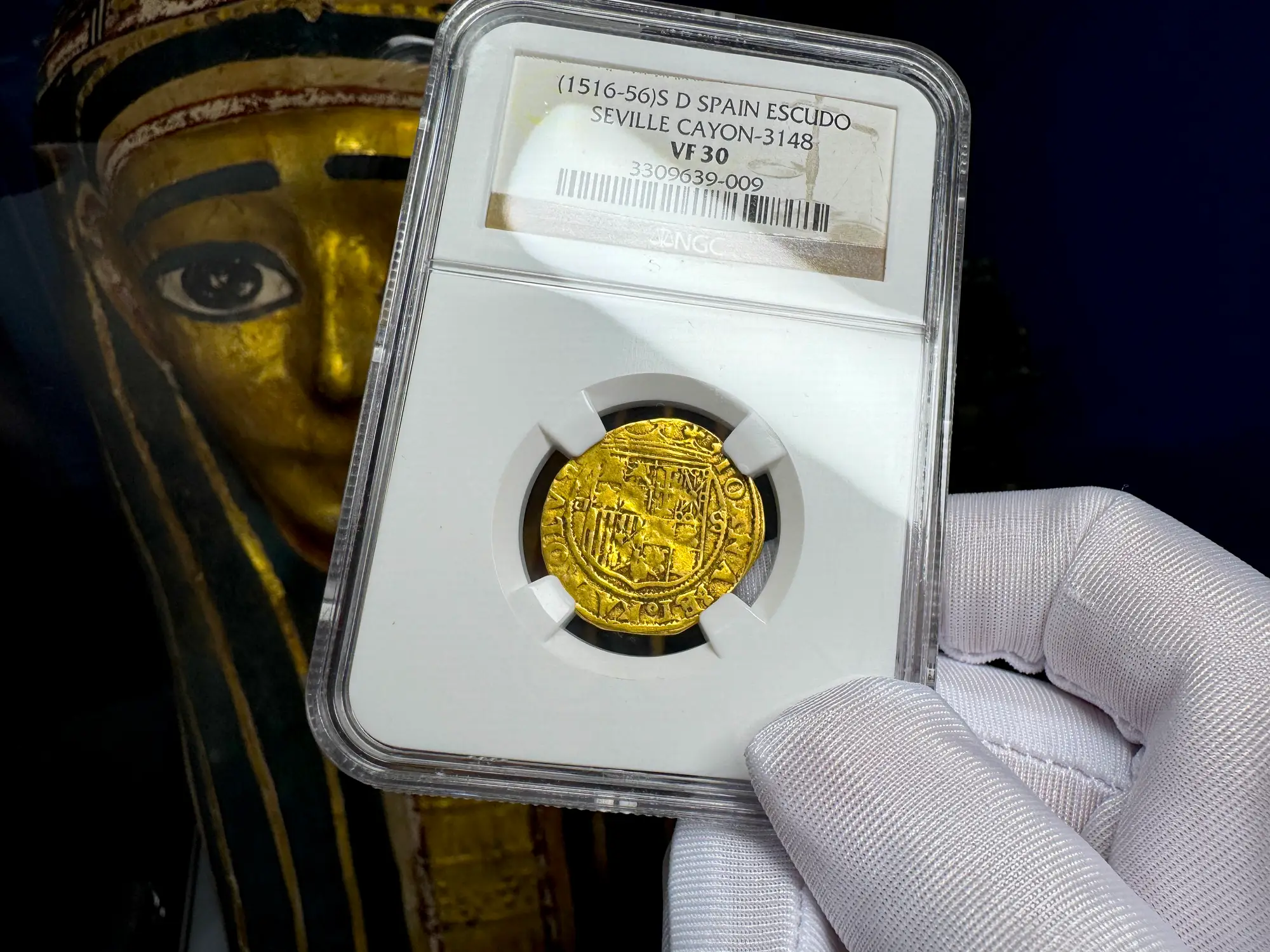 Spain 1 Escudo 1516-56 "Charles & Joanna" NGC 30 11