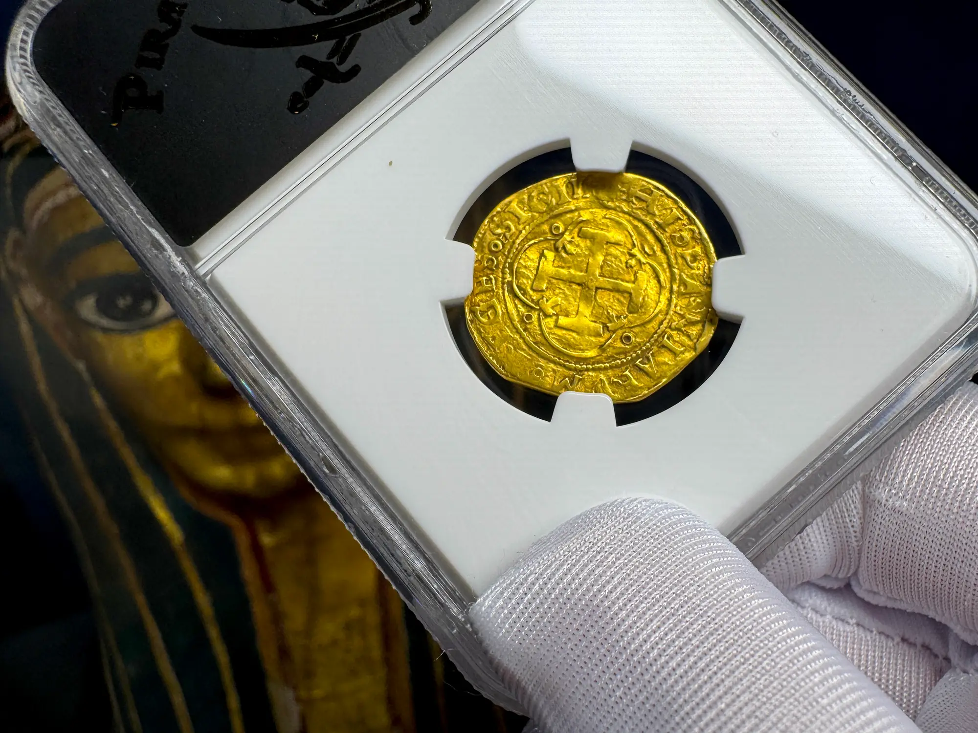 Spain 1 Escudo 1516-56 "Charles & Joanna" NGC 30 14