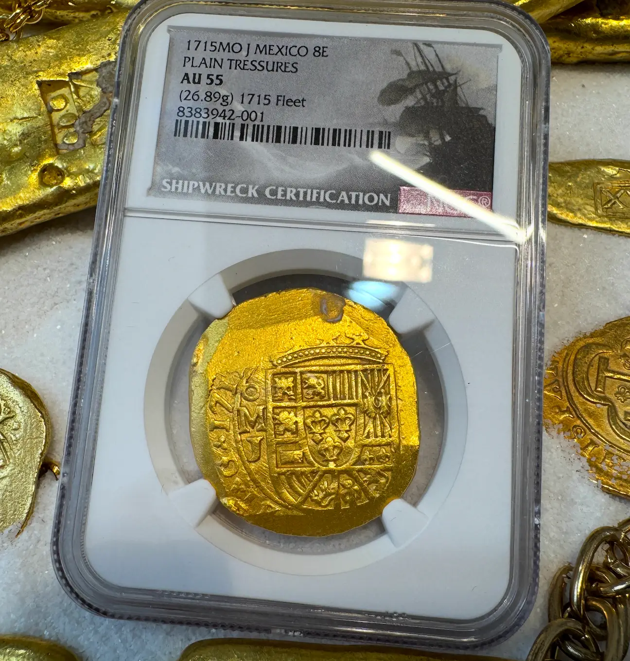 Mexico 8 Escudos 1715 "1715 Fleet Shipwreck" NGC 55
