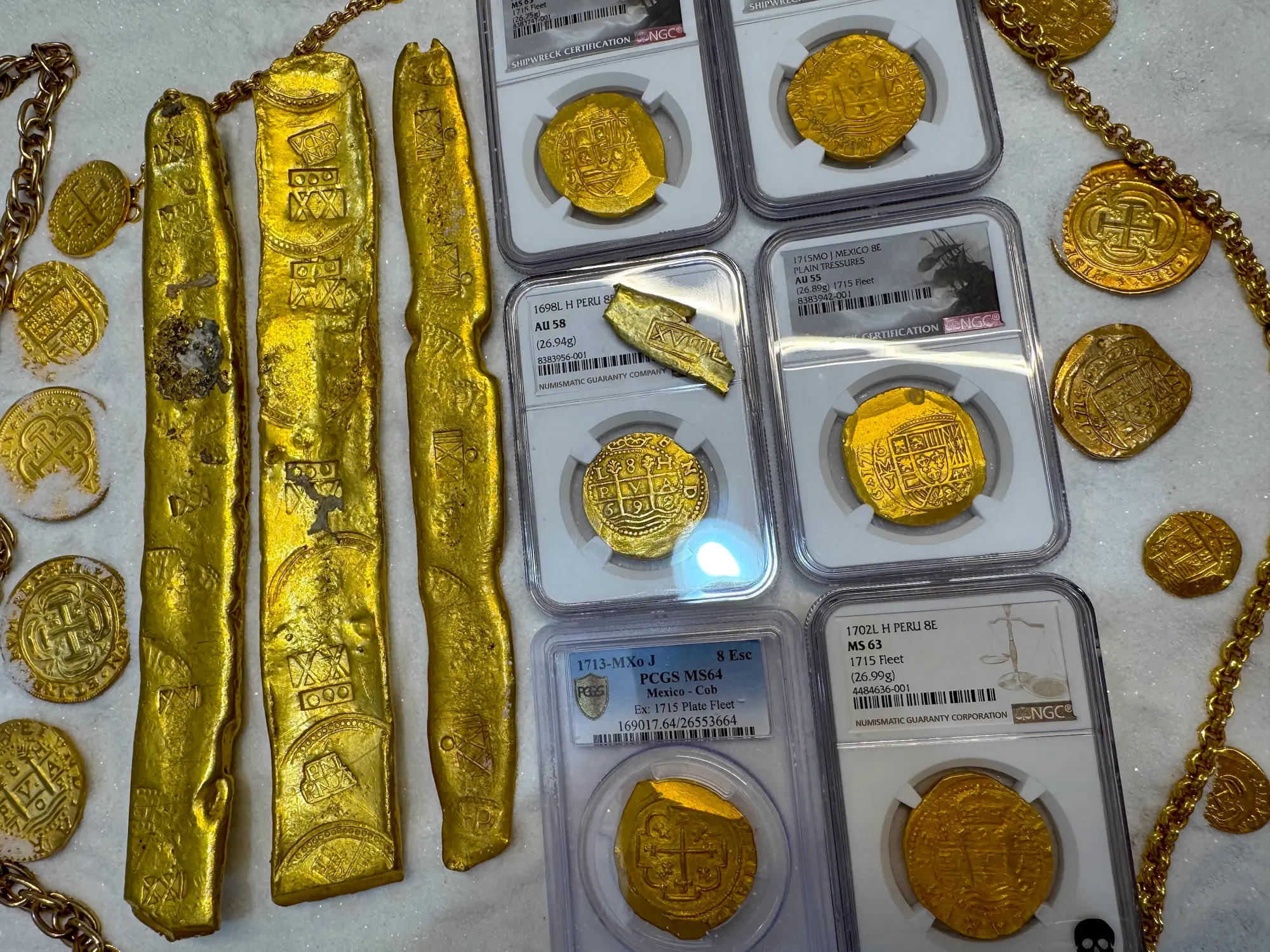 Mexico 8 Escudos 1715 "1715 Fleet Shipwreck" NGC 55 5