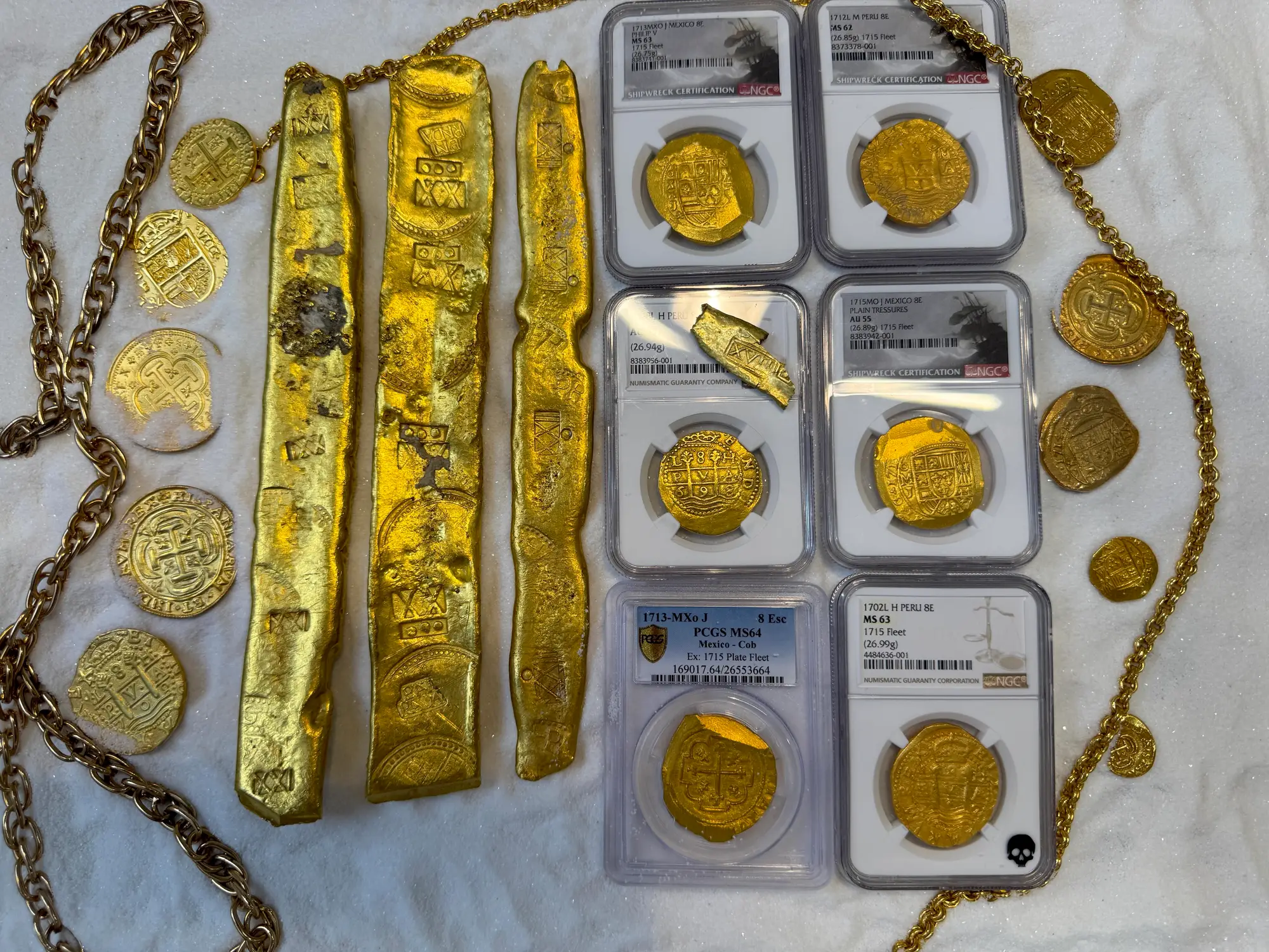 Mexico 8 Escudos 1715 "1715 Fleet Shipwreck" NGC 55 31