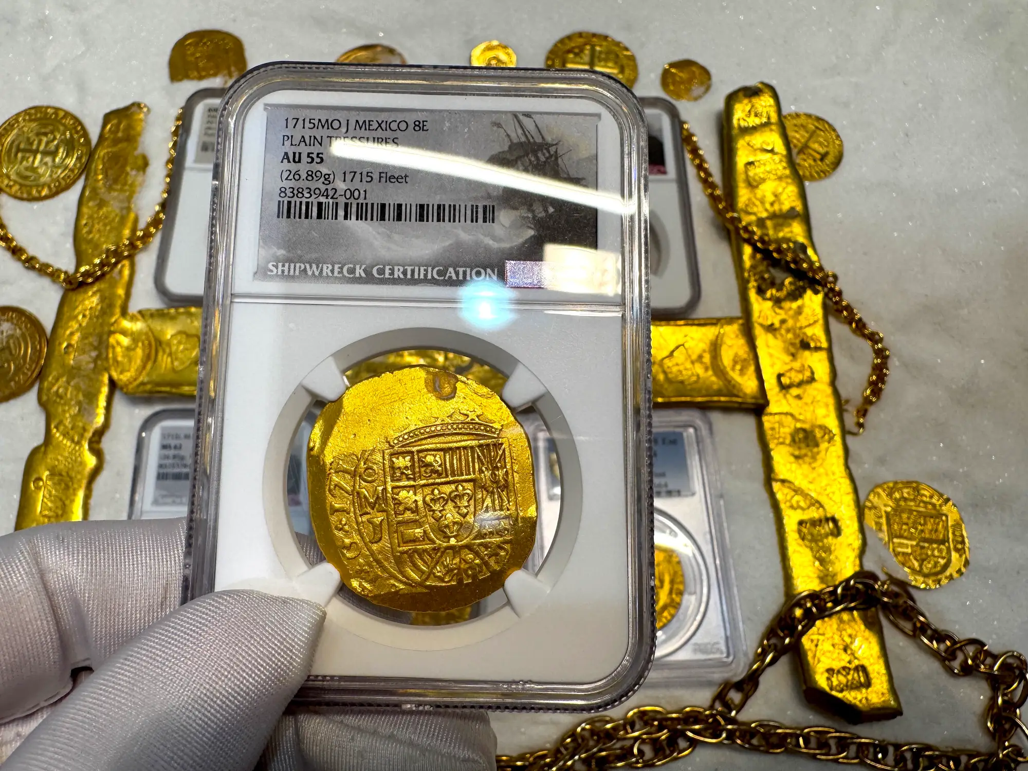 Mexico 8 Escudos 1715 "1715 Fleet Shipwreck" NGC 55 2