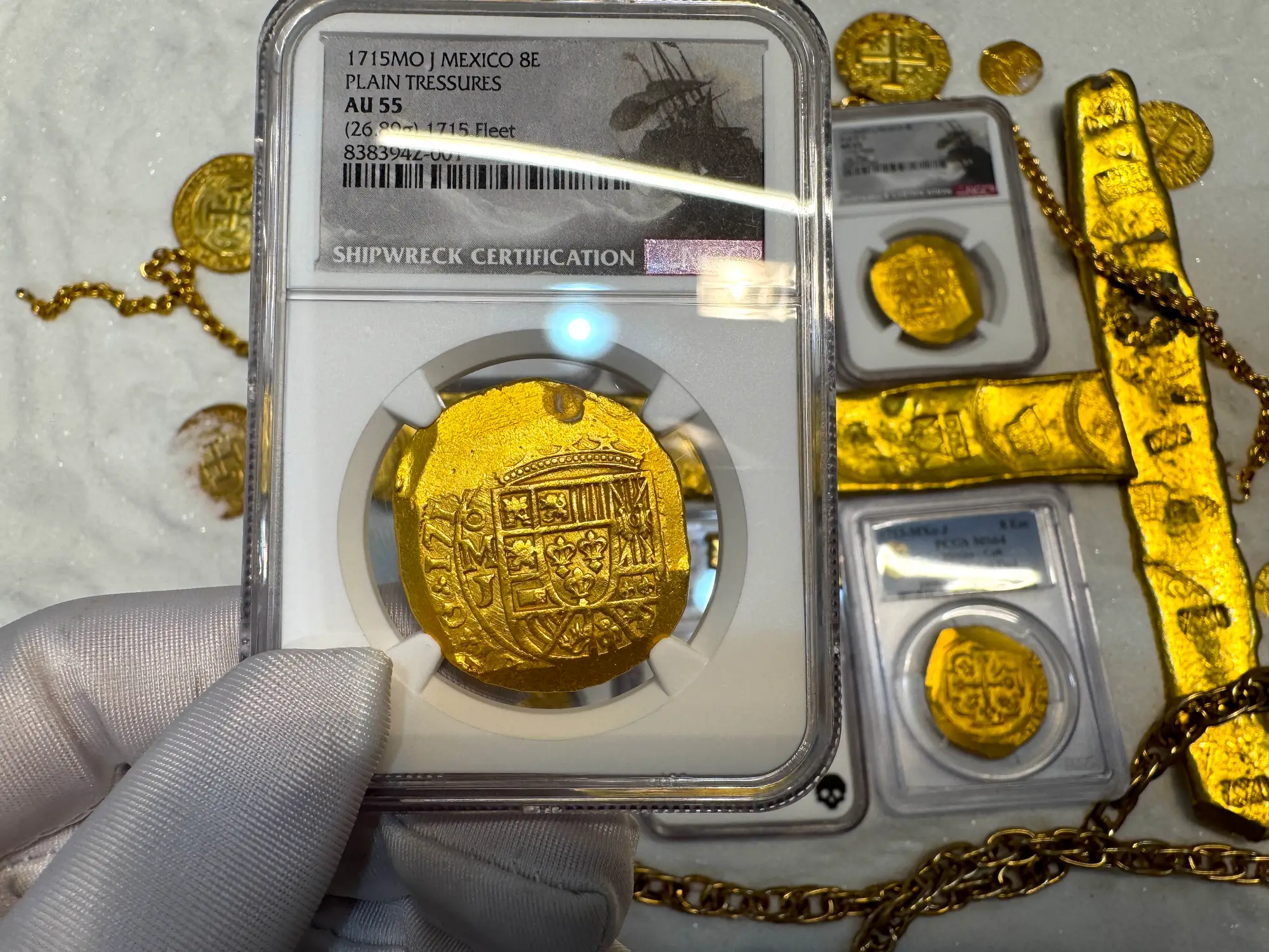 Mexico 8 Escudos 1715 "1715 Fleet Shipwreck" NGC 55 3