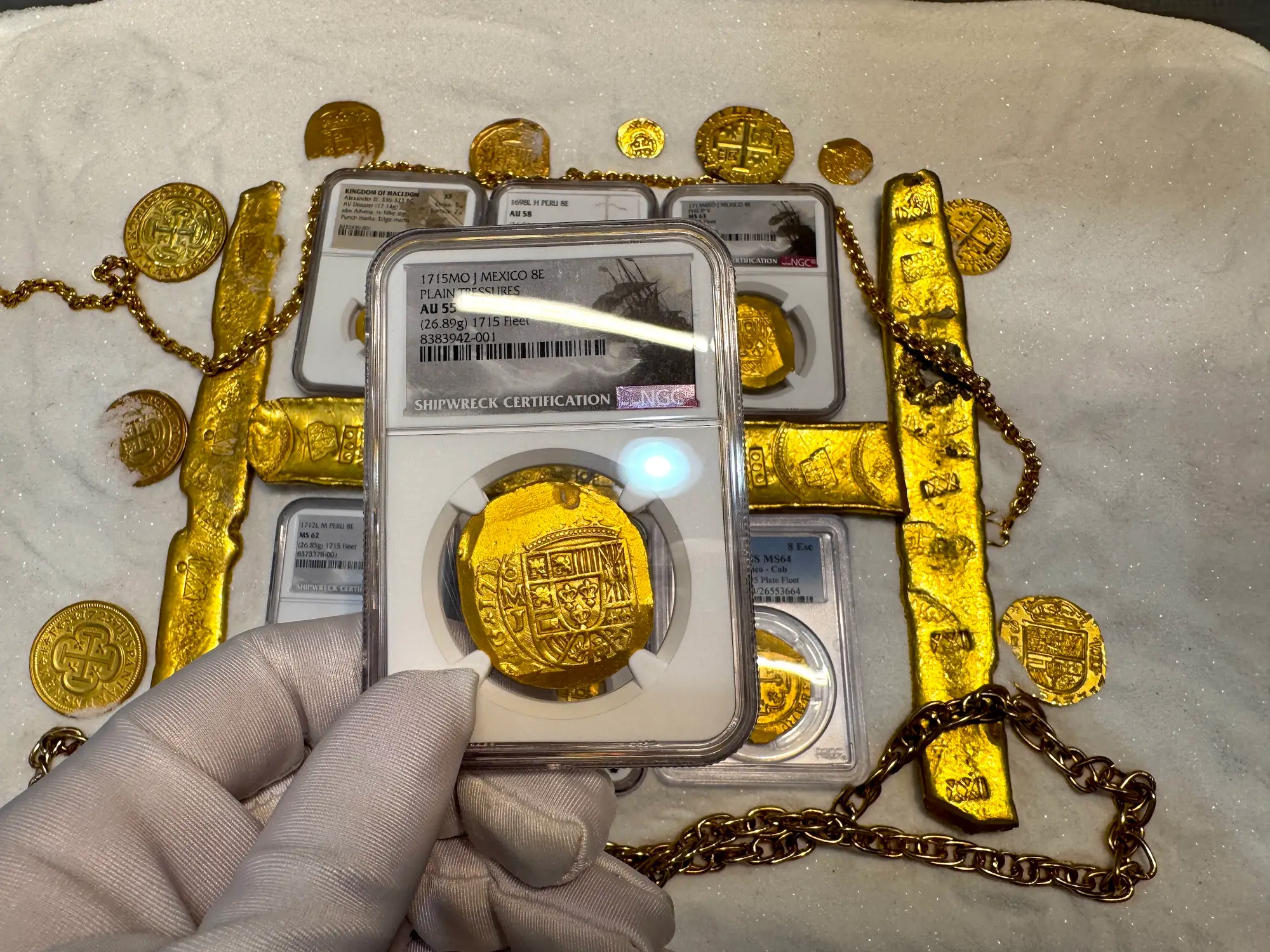 Mexico 8 Escudos 1715 "1715 Fleet Shipwreck" NGC 55 15