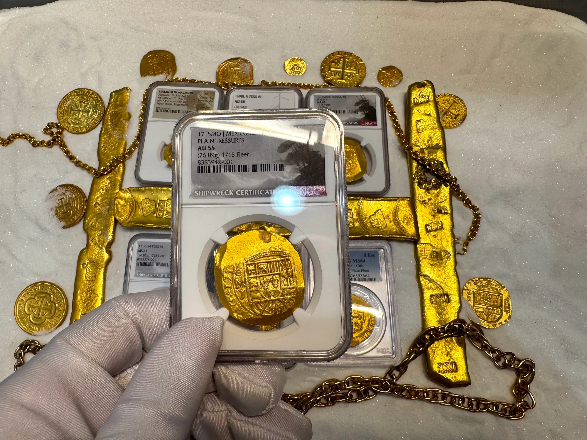Mexico 8 Escudos 1715 "1715 Fleet Shipwreck" NGC 55 16