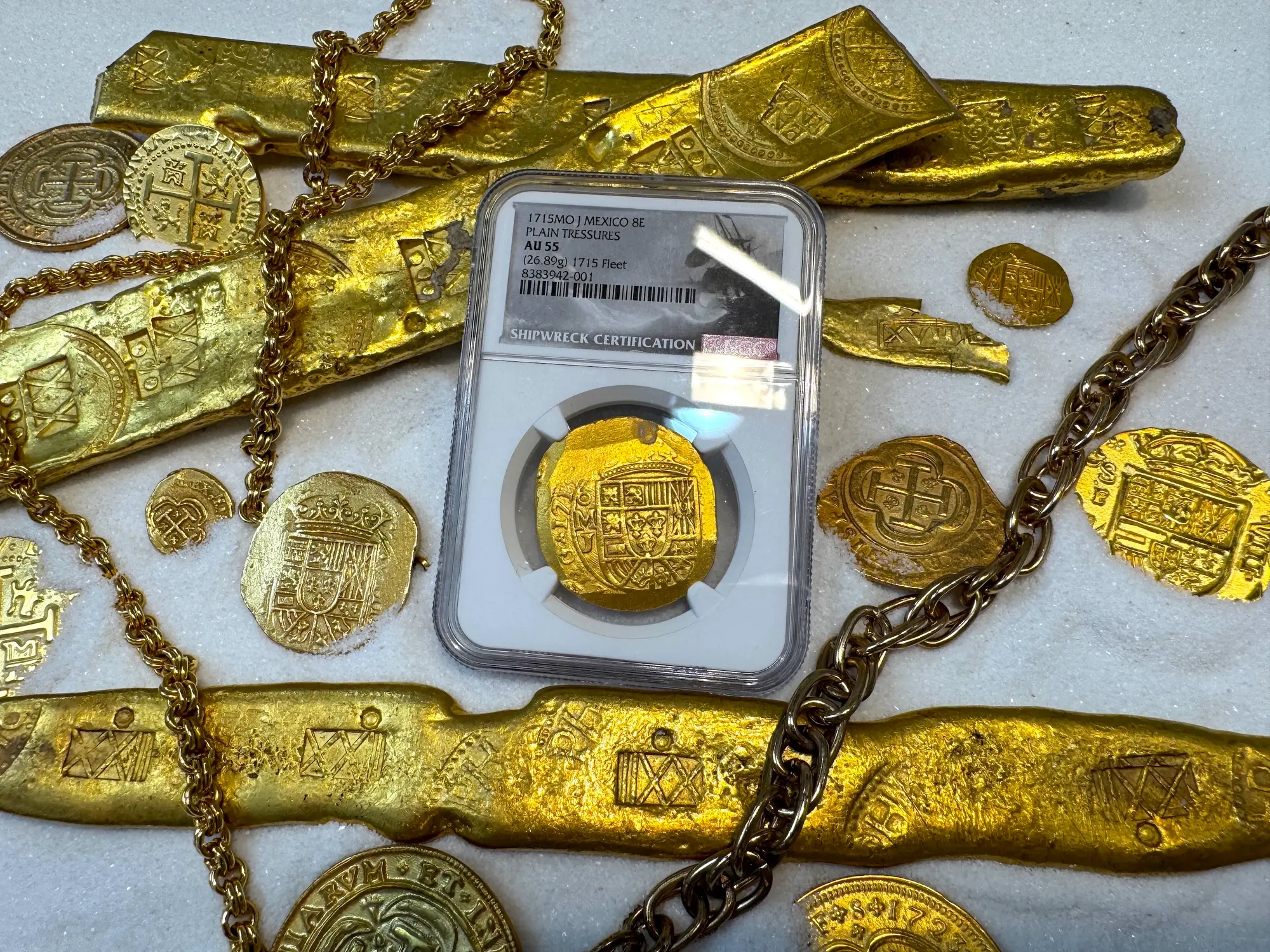 Mexico 8 Escudos 1715 "1715 Fleet Shipwreck" NGC 55 29