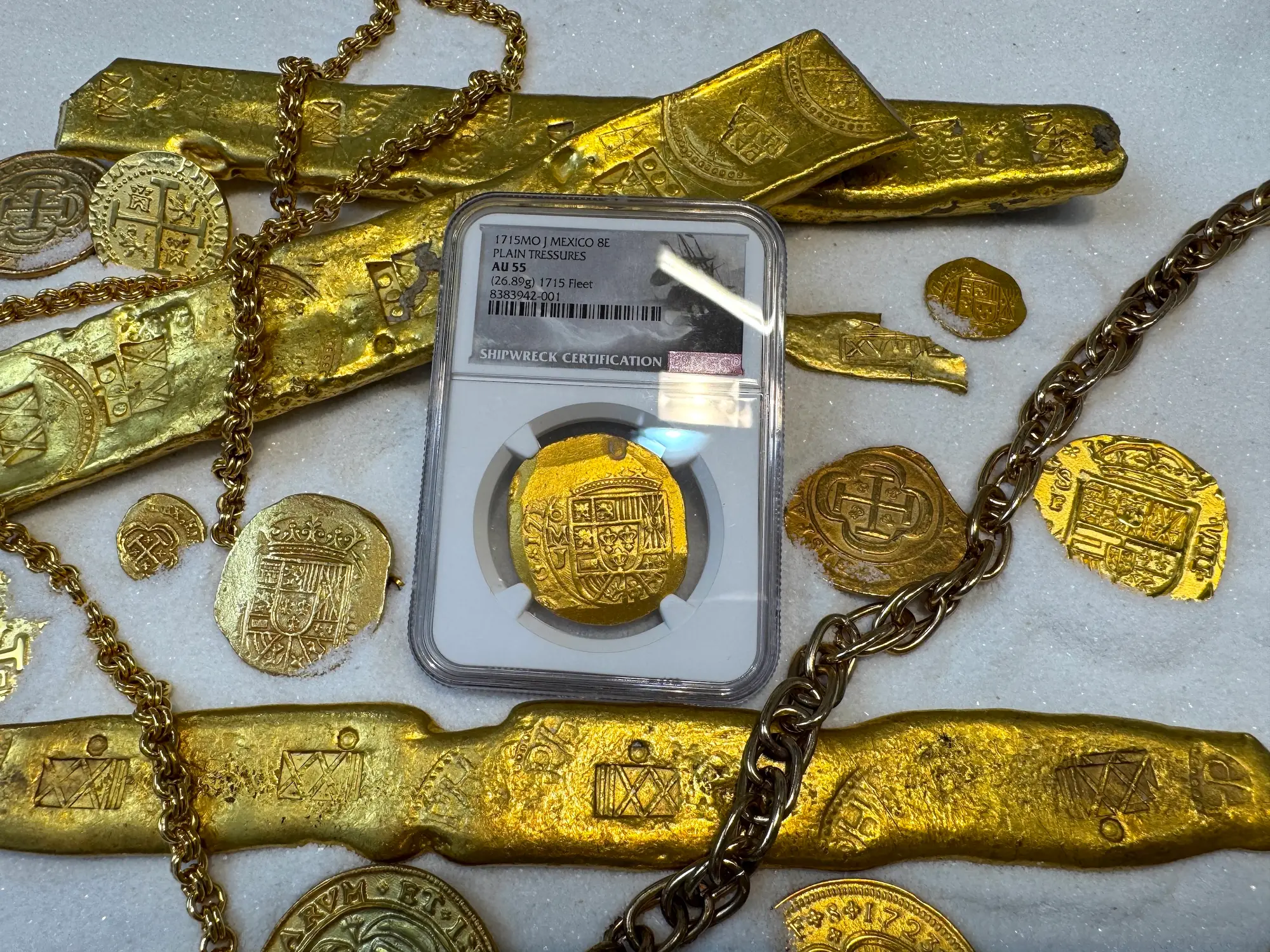 Mexico 8 Escudos 1715 "1715 Fleet Shipwreck" NGC 55 30