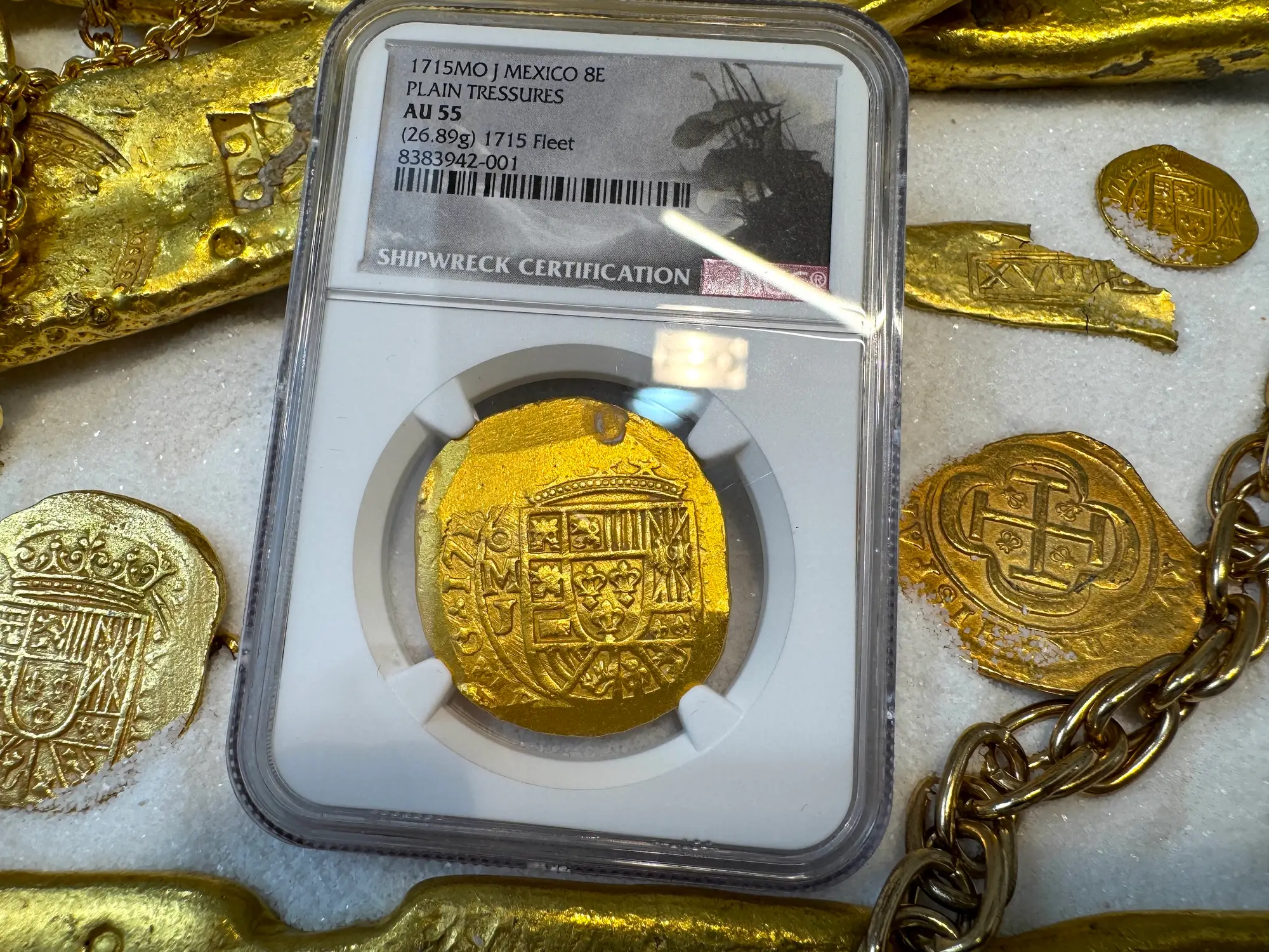 Mexico 8 Escudos 1715 "1715 Fleet Shipwreck" NGC 55 21