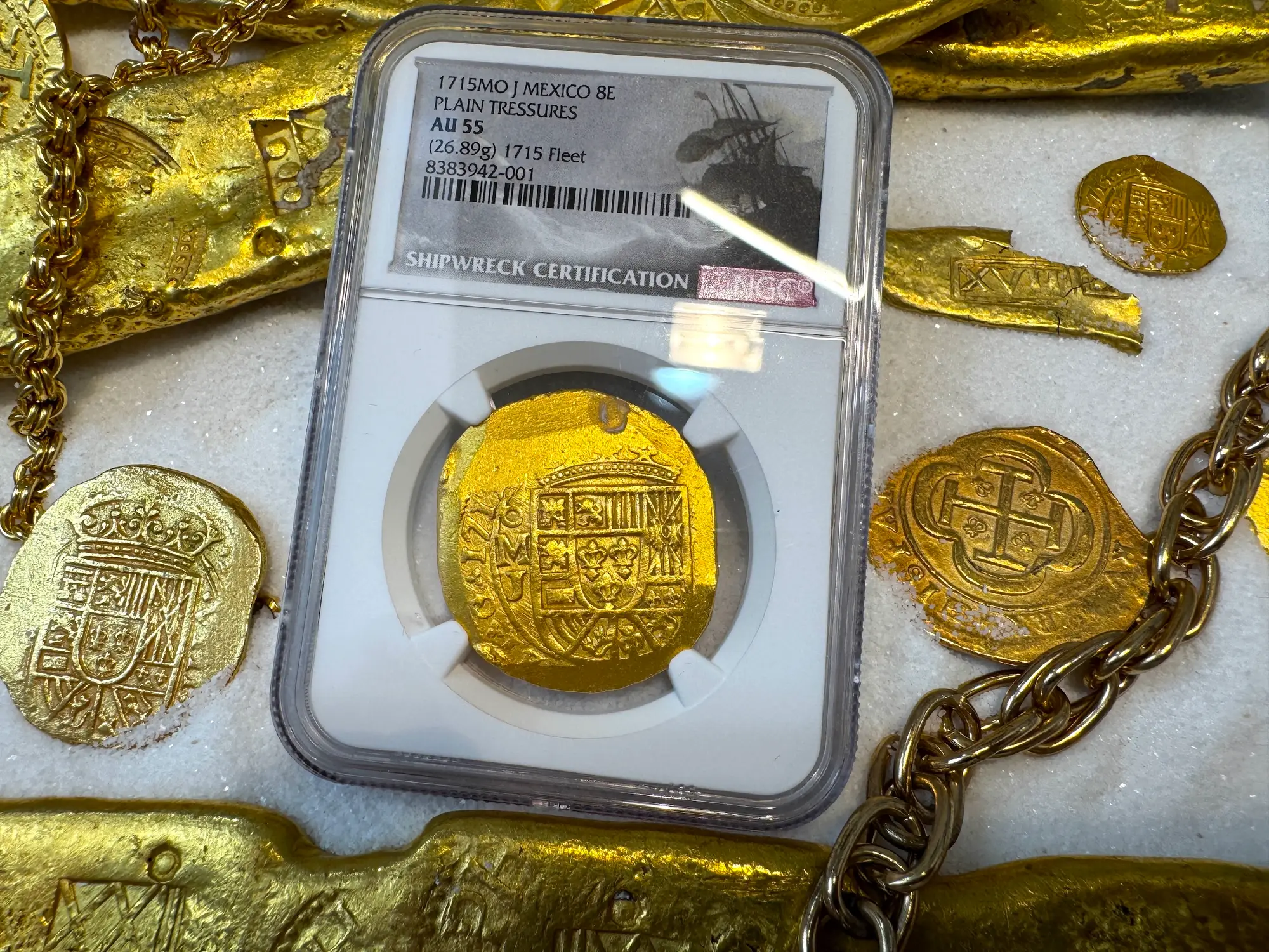 Mexico 8 Escudos 1715 "1715 Fleet Shipwreck" NGC 55 22