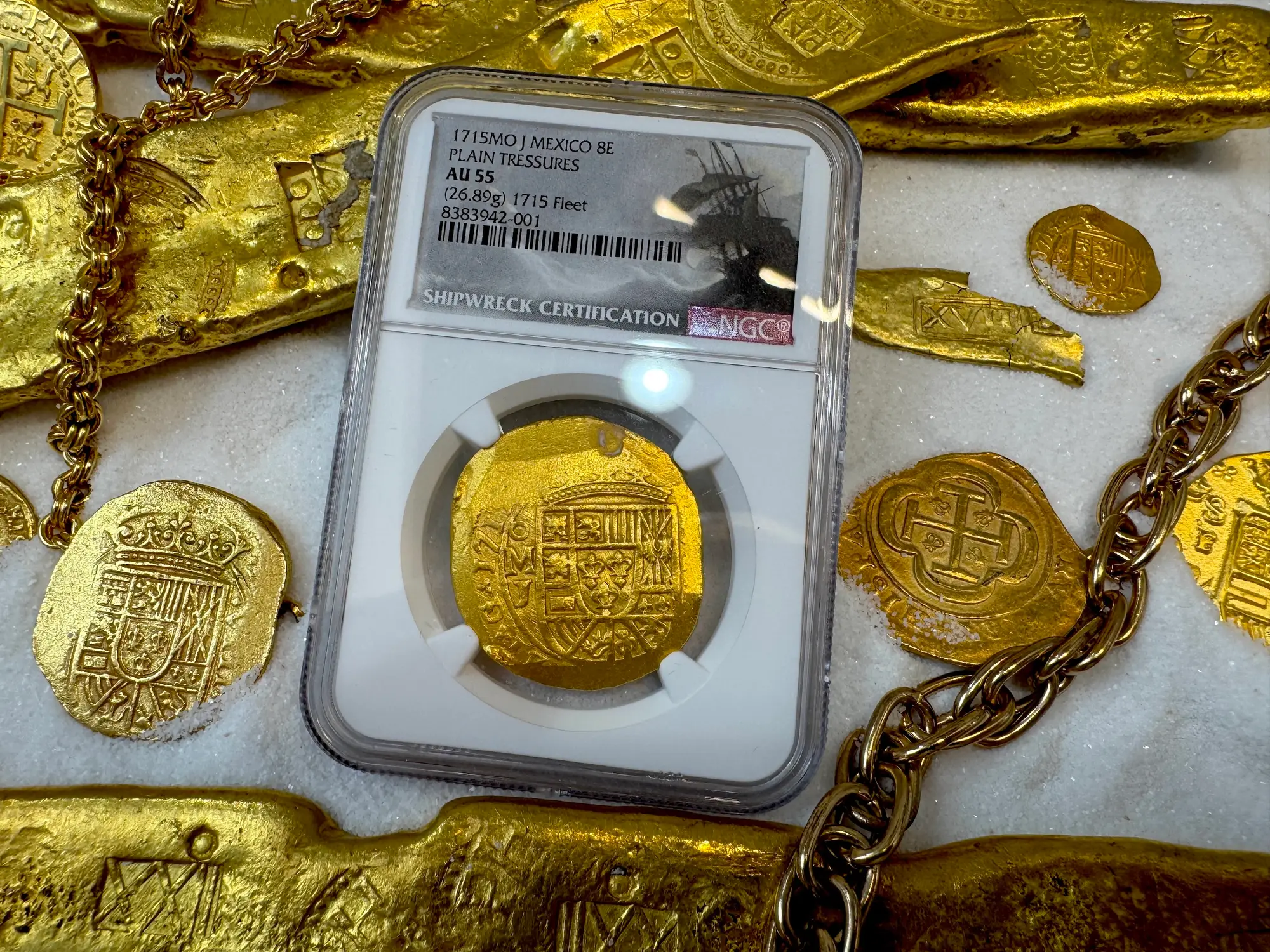 Mexico 8 Escudos 1715 "1715 Fleet Shipwreck" NGC 55 24