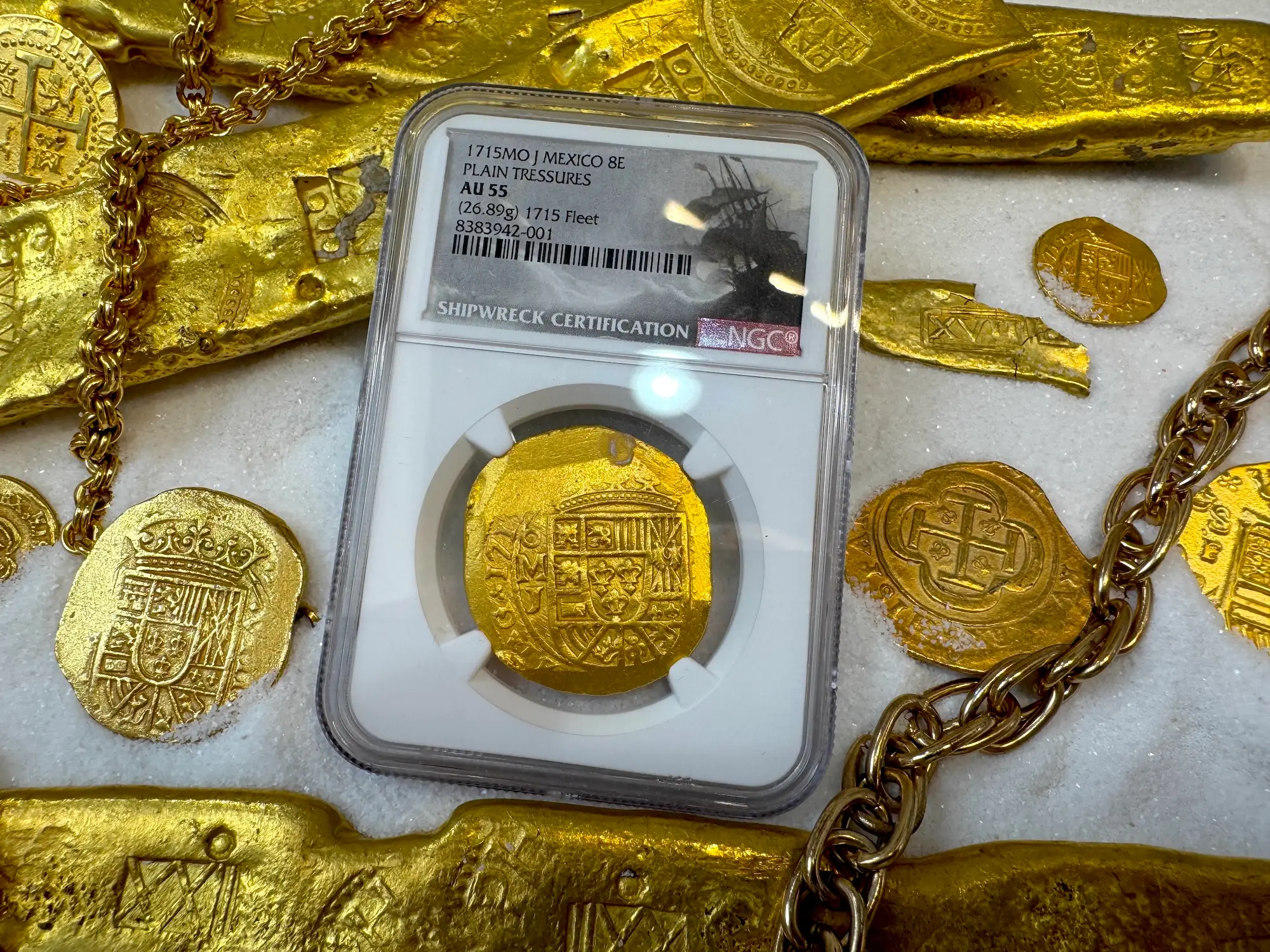 Mexico 8 Escudos 1715 "1715 Fleet Shipwreck" NGC 55 23