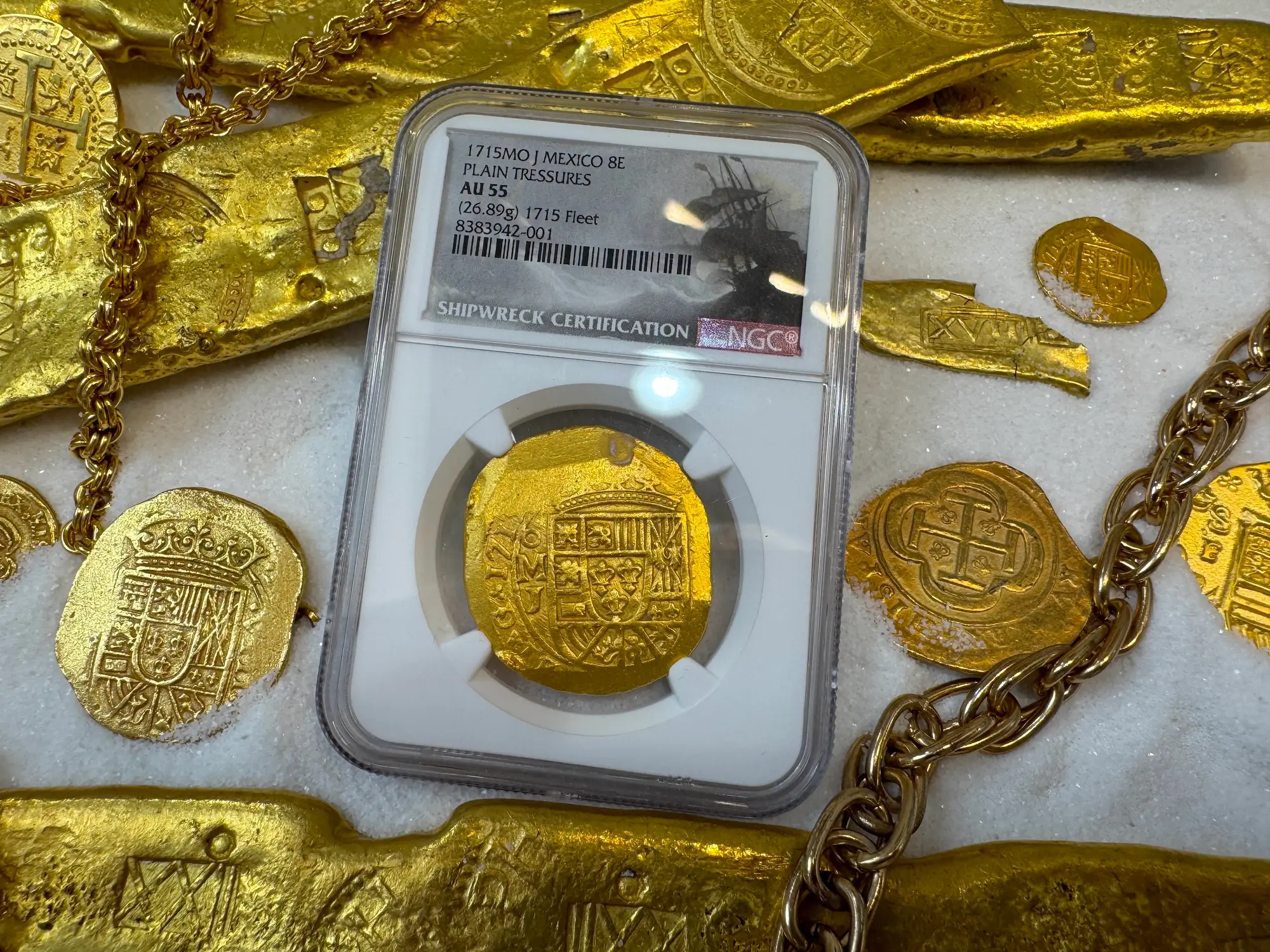 Mexico 8 Escudos 1715 "1715 Fleet Shipwreck" NGC 55 33
