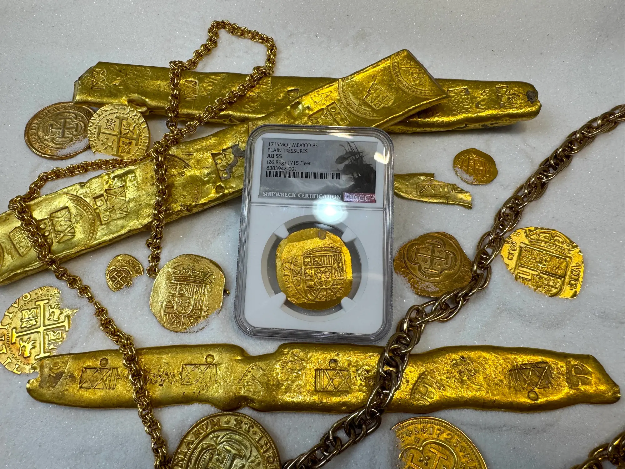 Mexico 8 Escudos 1715 "1715 Fleet Shipwreck" NGC 55 36