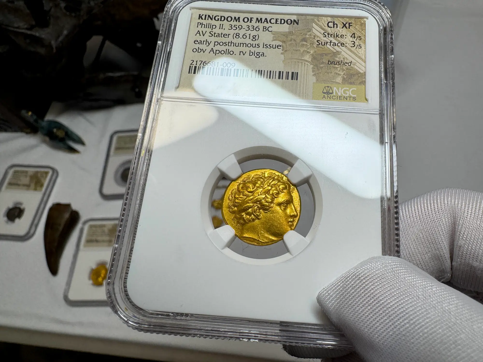 Kingdom of Macedon "Philip II" 359BC Stater NGC Ch XF 4