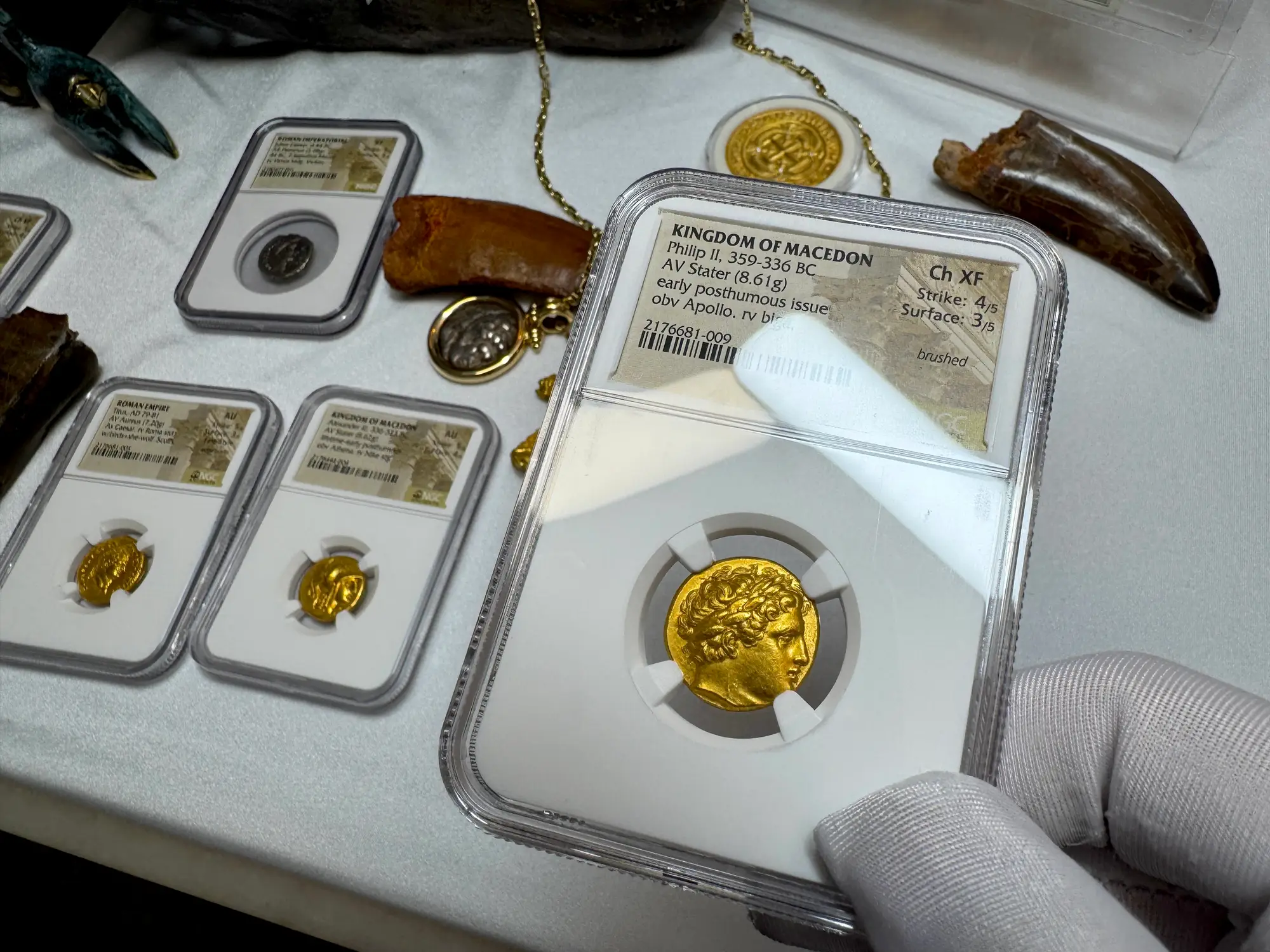 Kingdom of Macedon "Philip II" 359BC Stater NGC Ch XF 12