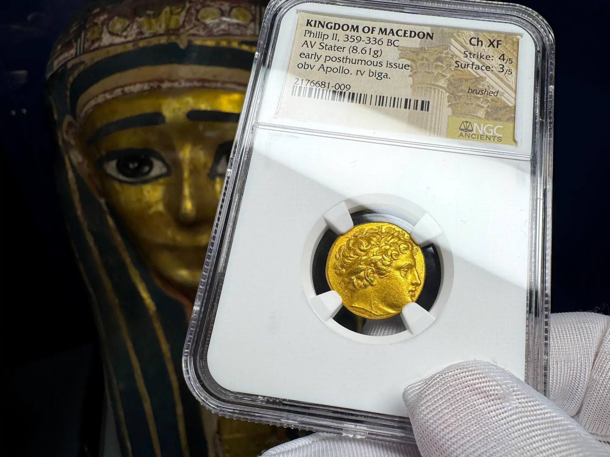 Kingdom of Macedon "Philip II" 359BC Stater NGC Ch XF 19