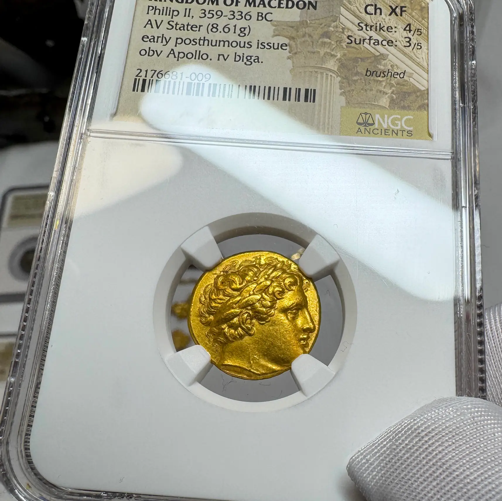 Kingdom of Macedon "Philip II" 359BC Stater NGC Ch XF 2