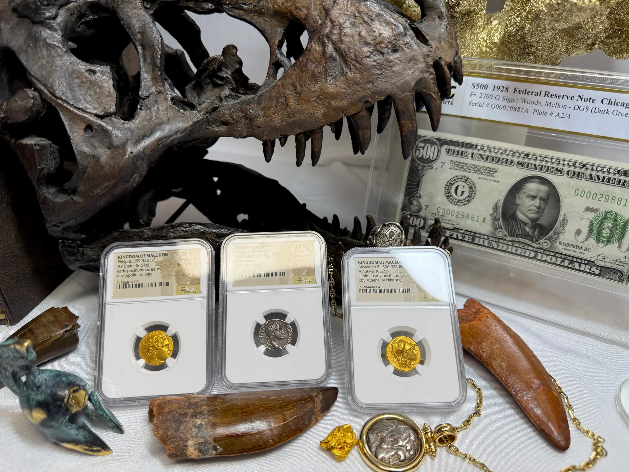 Roman Empire "Tiberius" 14AD Denarius NGC Ch VF 11