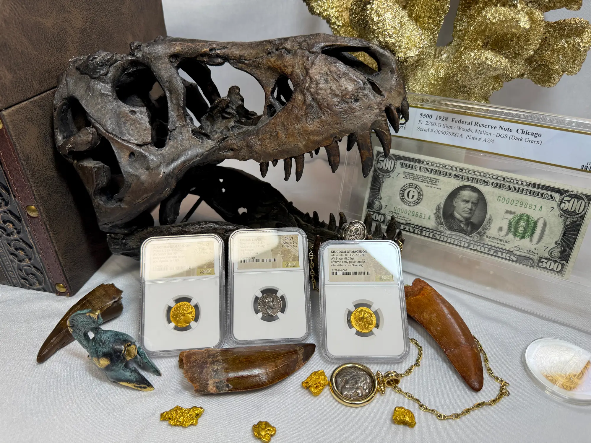 Roman Empire "Tiberius" 14AD Denarius NGC Ch VF 12