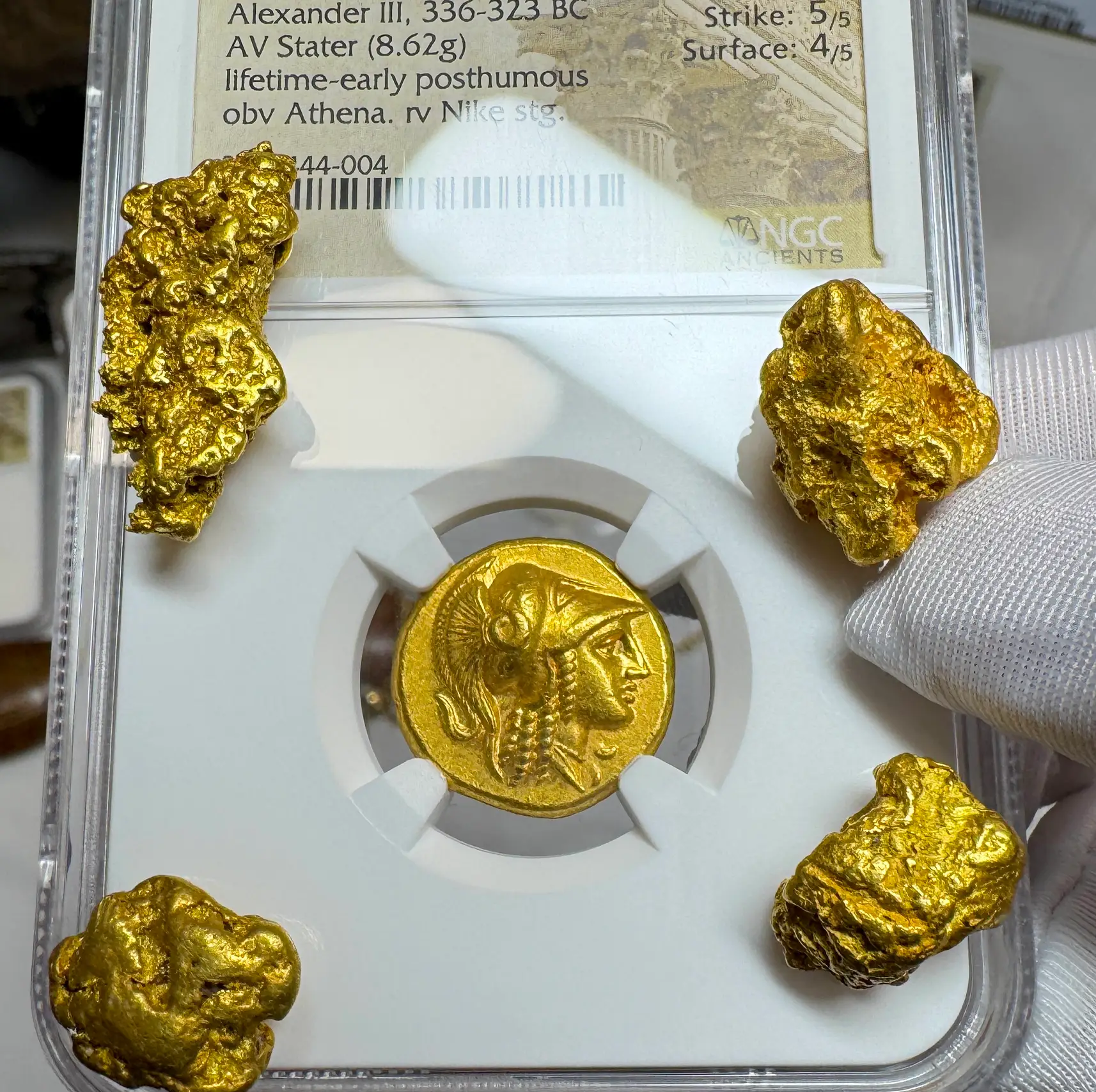 Kingdom of Macedon "Alexander the Great" 336BC Stater NGC AU 5x4 Gorgeous! 3