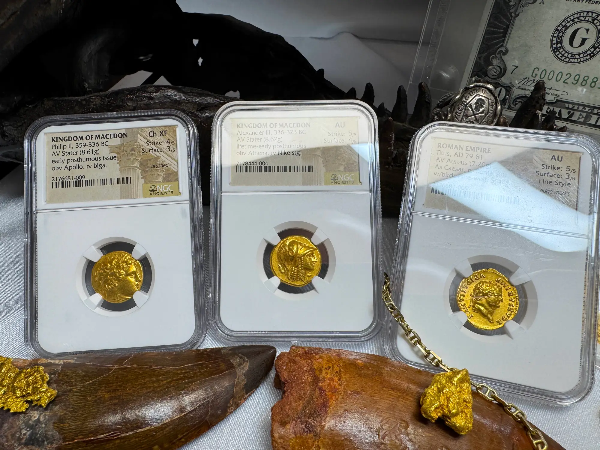 Kingdom of Macedon "Alexander the Great" 336BC Stater NGC AU 5x4 Gorgeous! 12