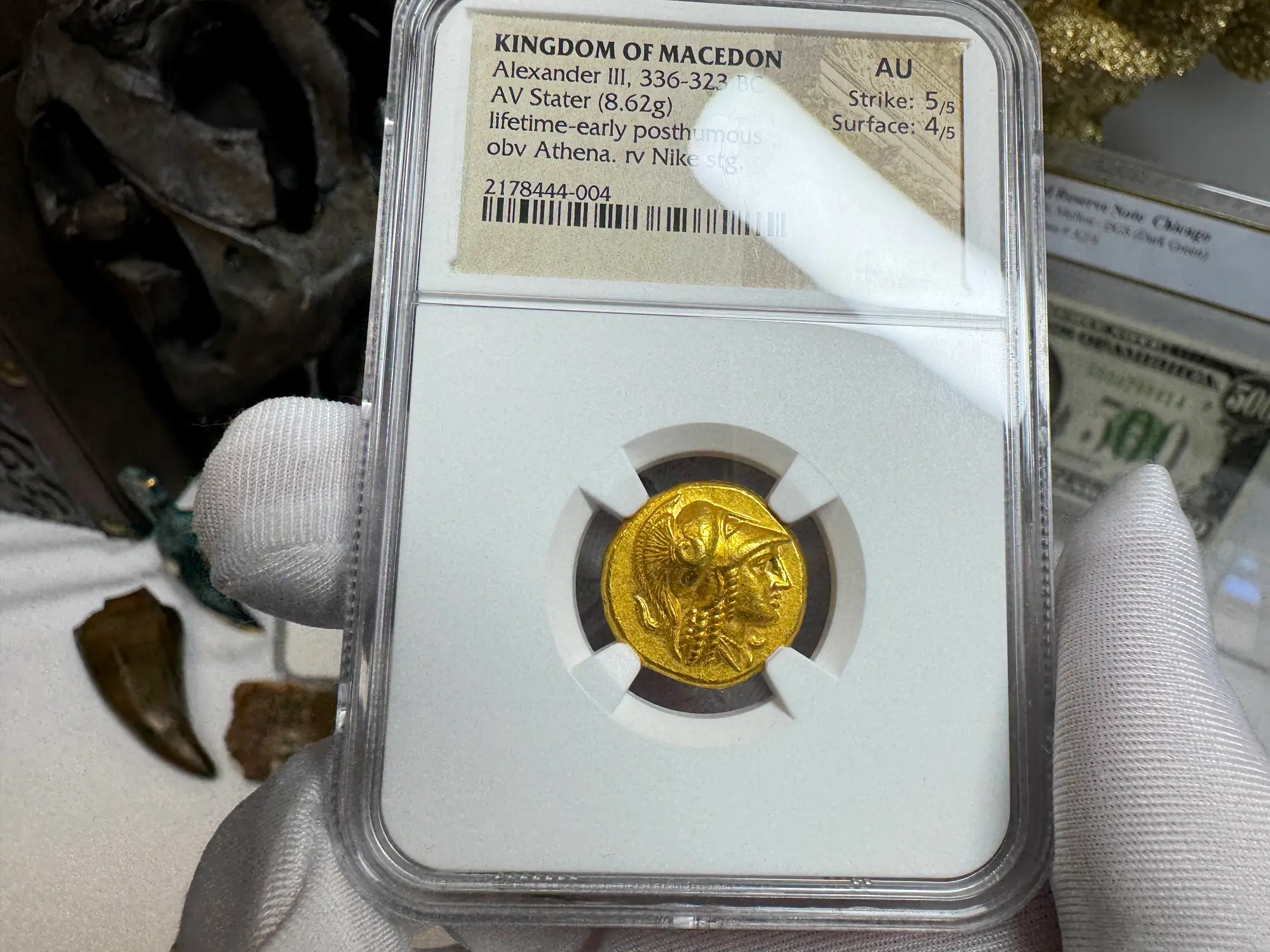 Kingdom of Macedon "Alexander the Great" 336BC Stater NGC AU 5x4 Gorgeous! 4