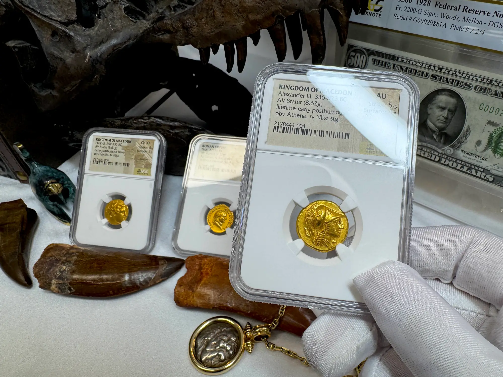 Kingdom of Macedon "Alexander the Great" 336BC Stater NGC AU 5x4 Gorgeous! 26