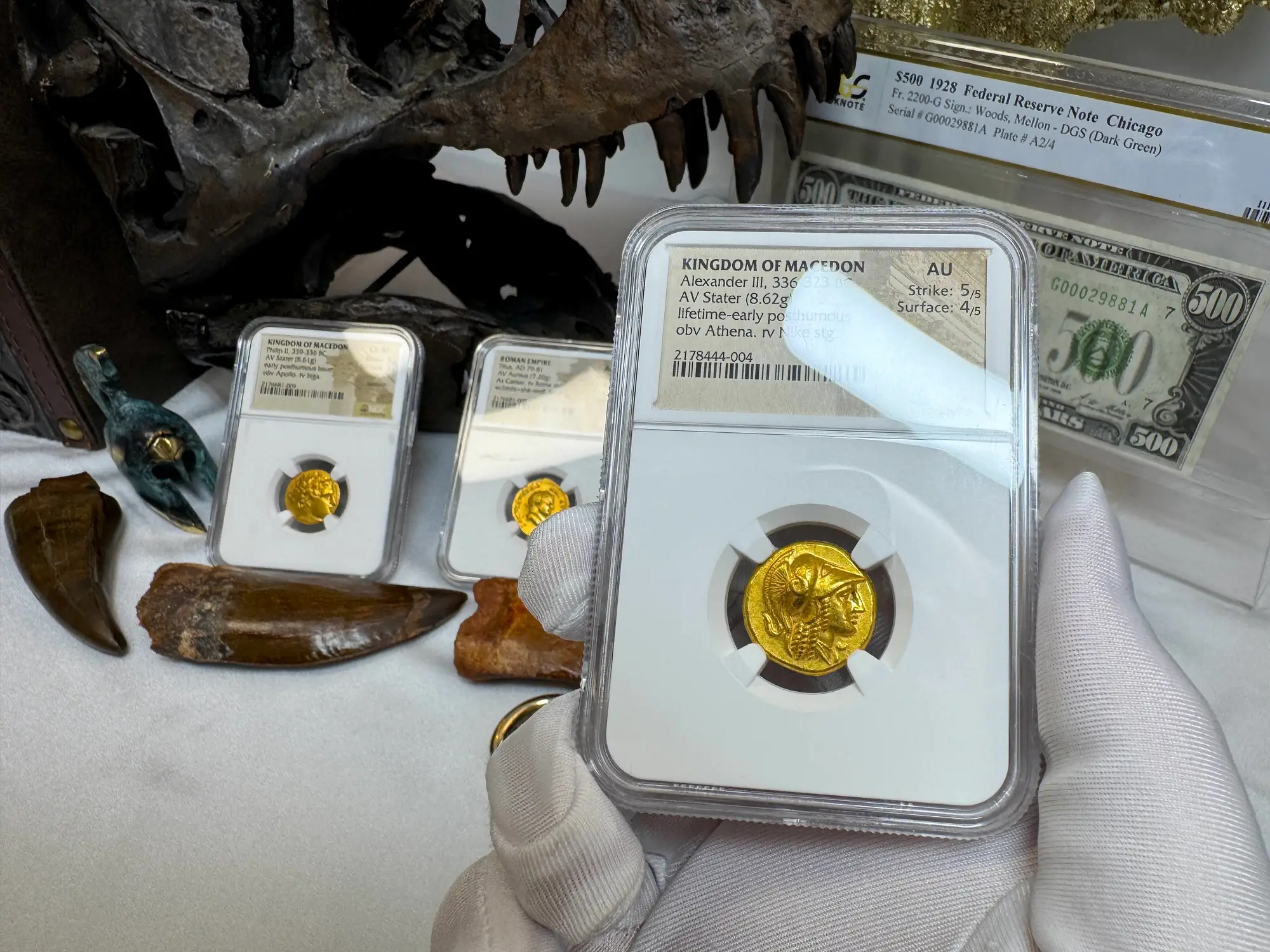 Kingdom of Macedon "Alexander the Great" 336BC Stater NGC AU 5x4 Gorgeous! 27