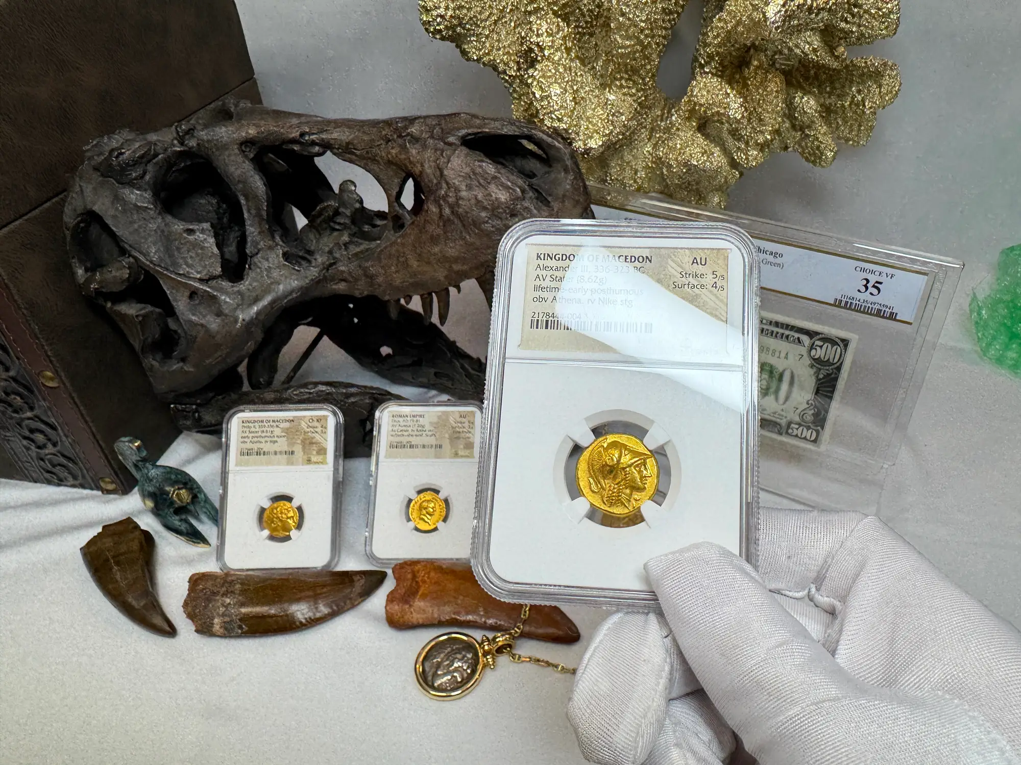 Kingdom of Macedon "Alexander the Great" 336BC Stater NGC AU 5x4 Gorgeous! 40