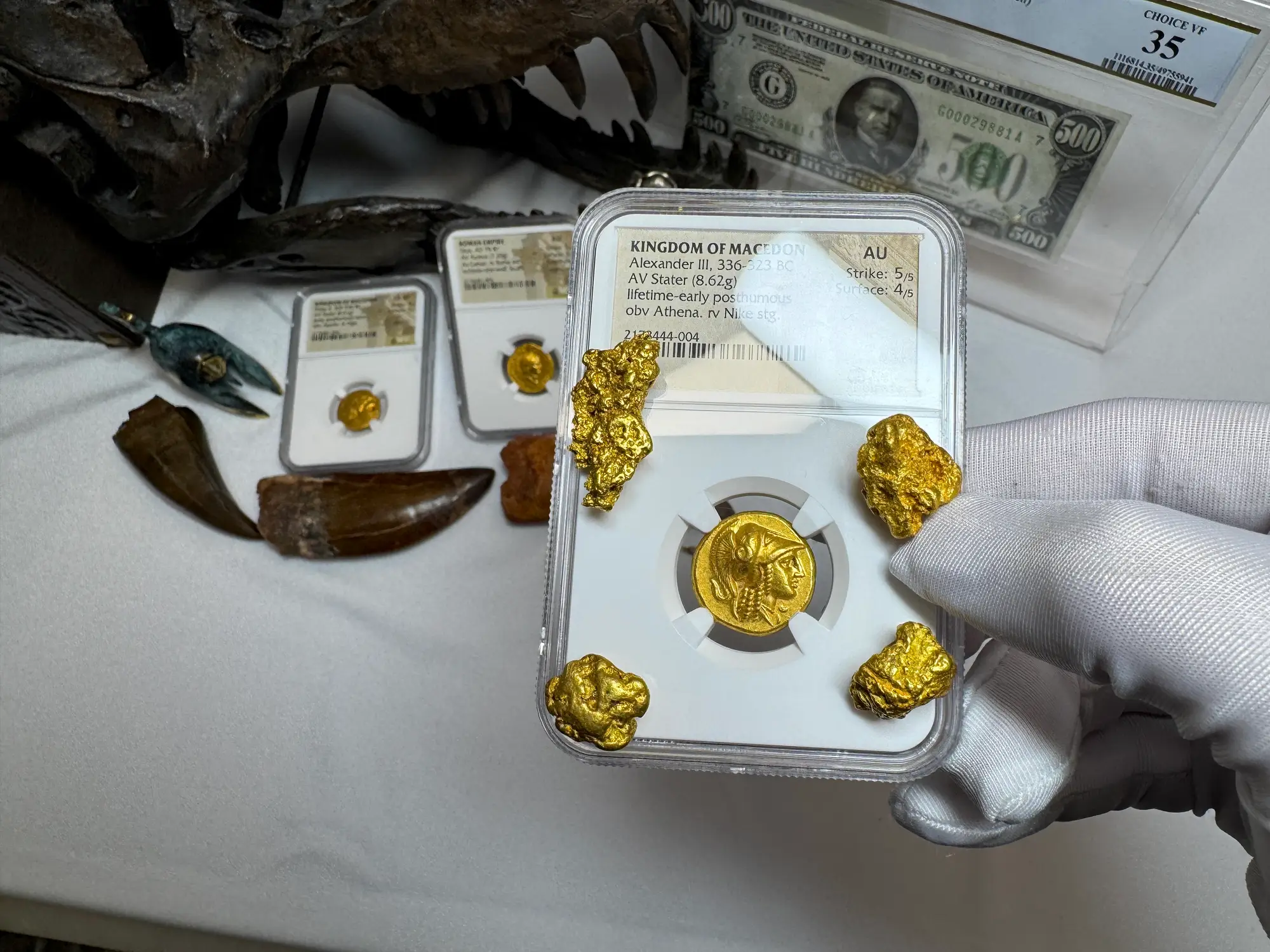 Kingdom of Macedon "Alexander the Great" 336BC Stater NGC AU 5x4 Gorgeous! 33