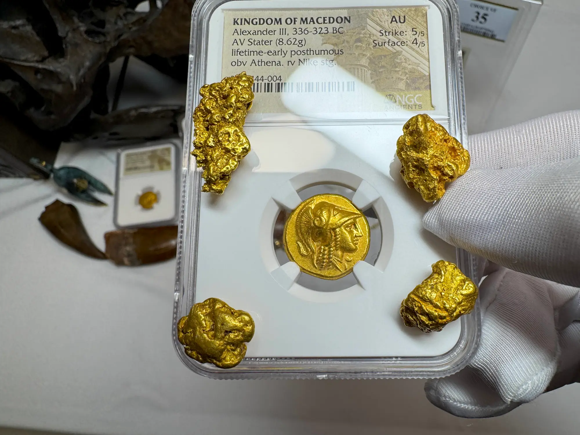 Kingdom of Macedon "Alexander the Great" 336BC Stater NGC AU 5x4 Gorgeous! 16